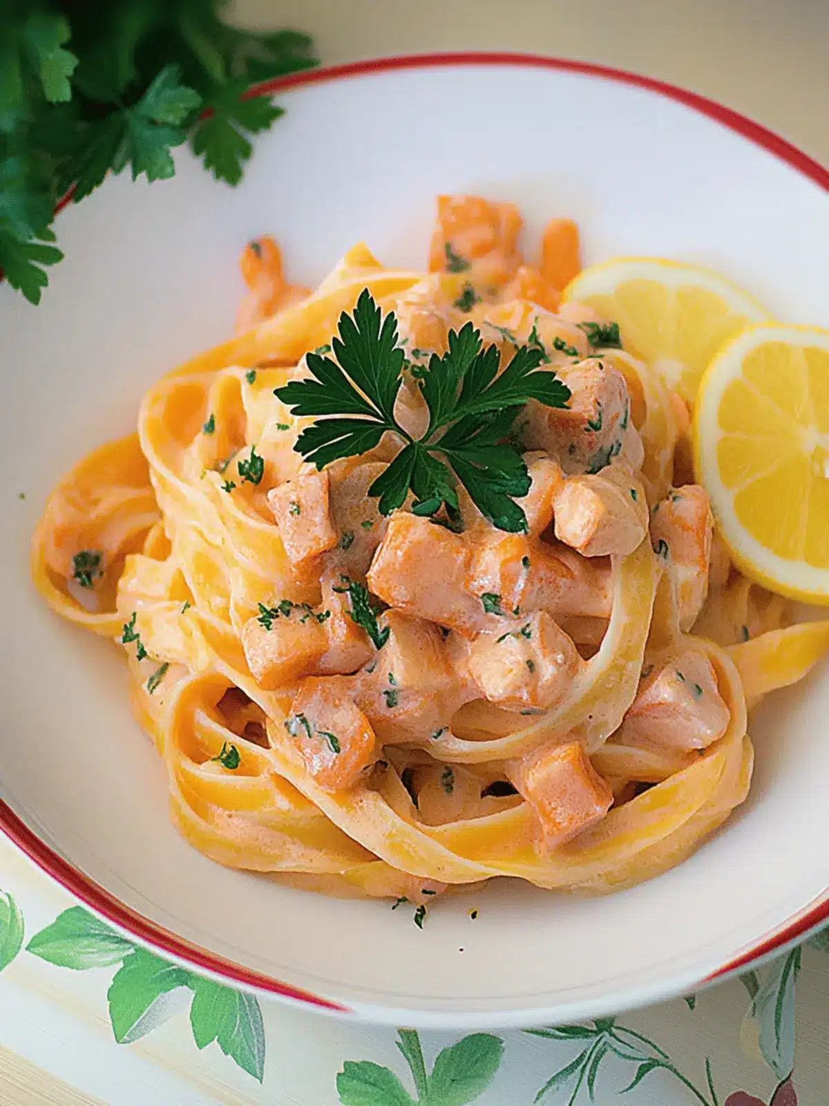 Tagliatelle mit Lachs in 30 Minuten zubereiten 4 Tagliatelle mit Lachs