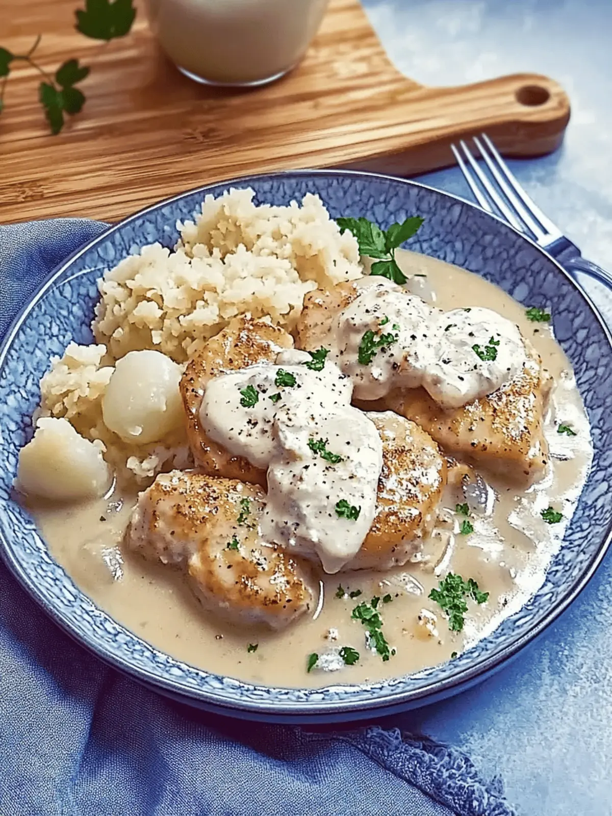 Zwiebel-Sahne-Hähnchen
