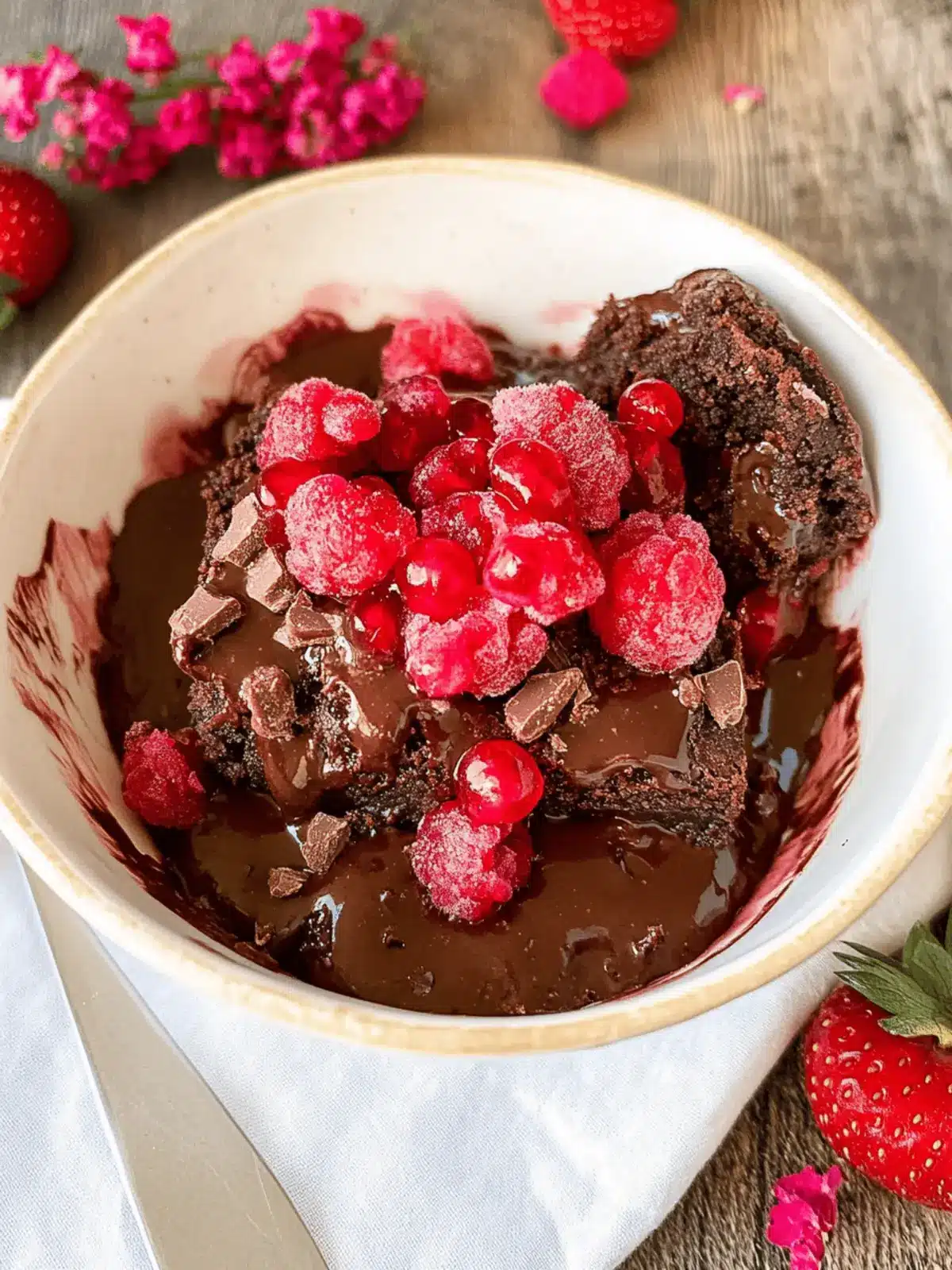 Vegane gebackene Haferflocken mit Himbeeren