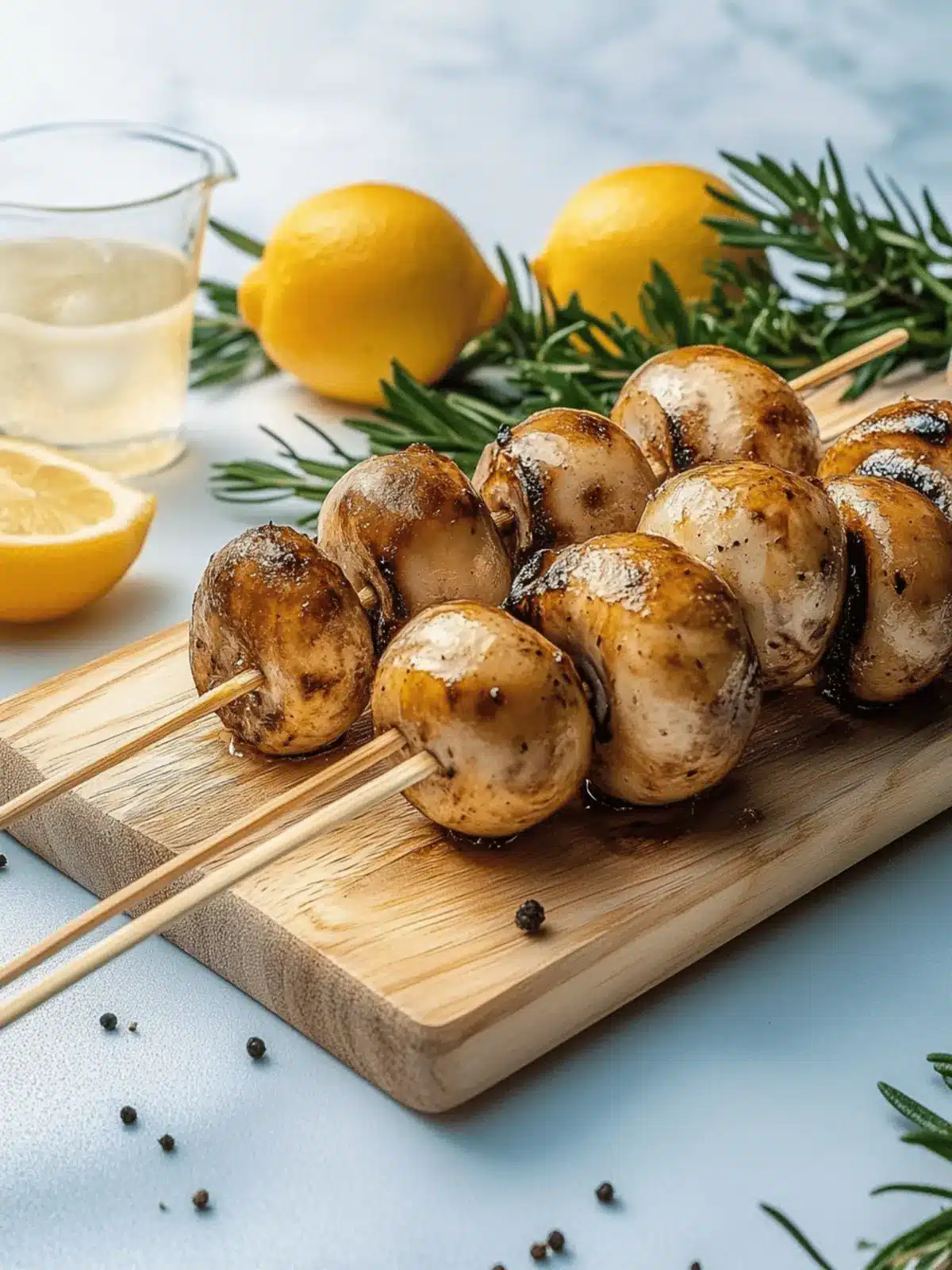 Grilled marinated mushroom skewers für ein BBQ-Highlight 2 Grilled marinated mushroom skewers