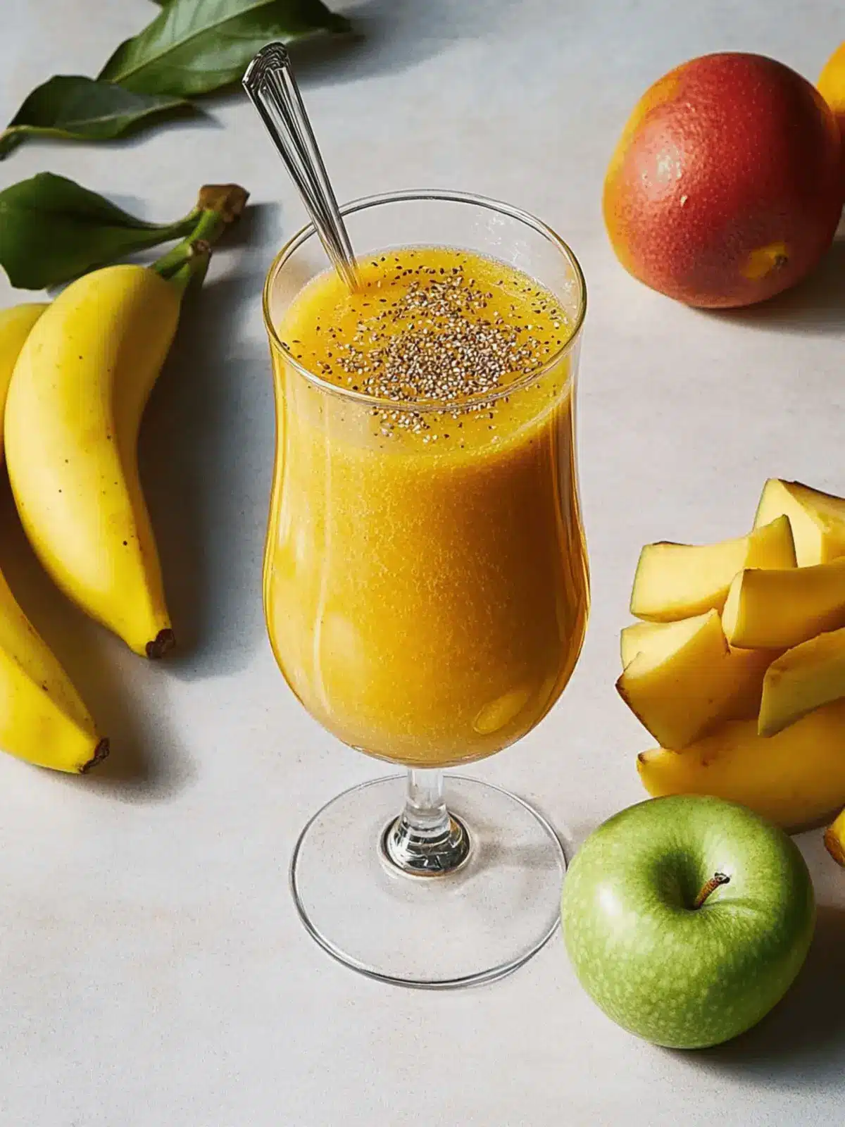 Bananen-Mango-Smoothie mit Chiasamen