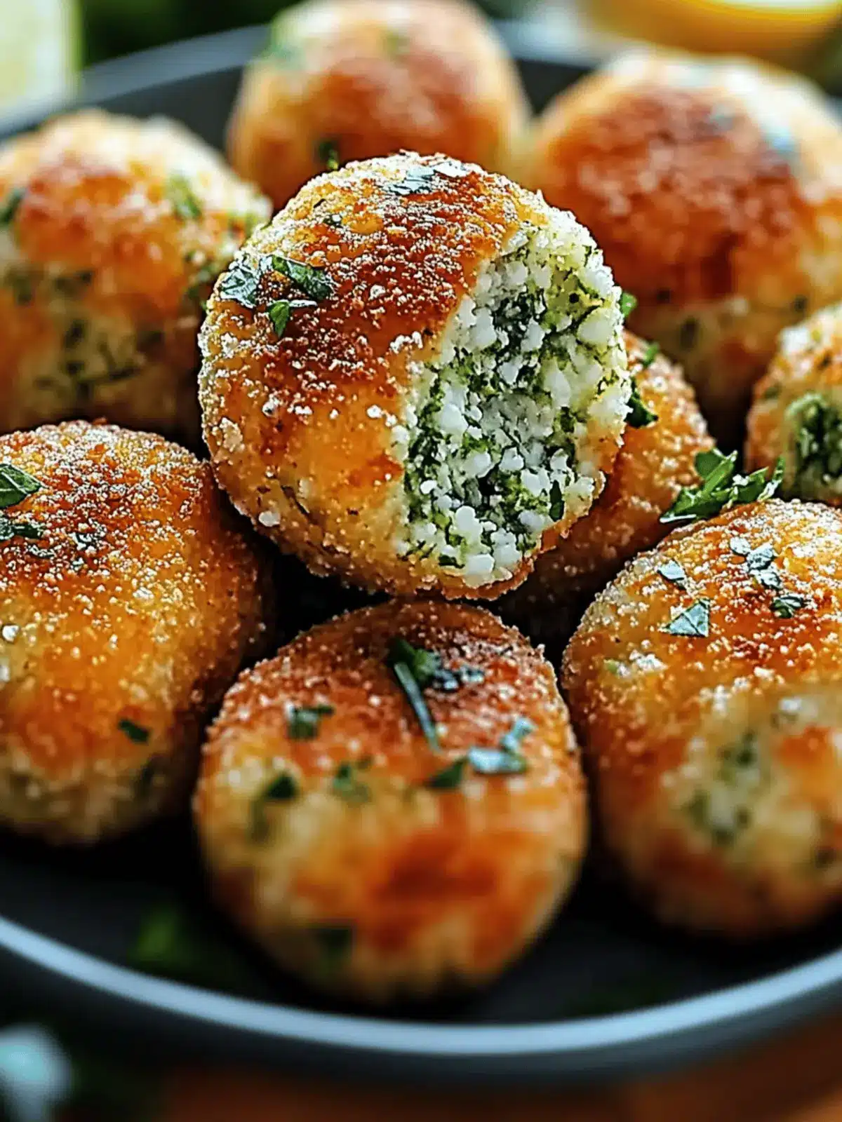 Knusprige Zucchini-Feta-Bällchen