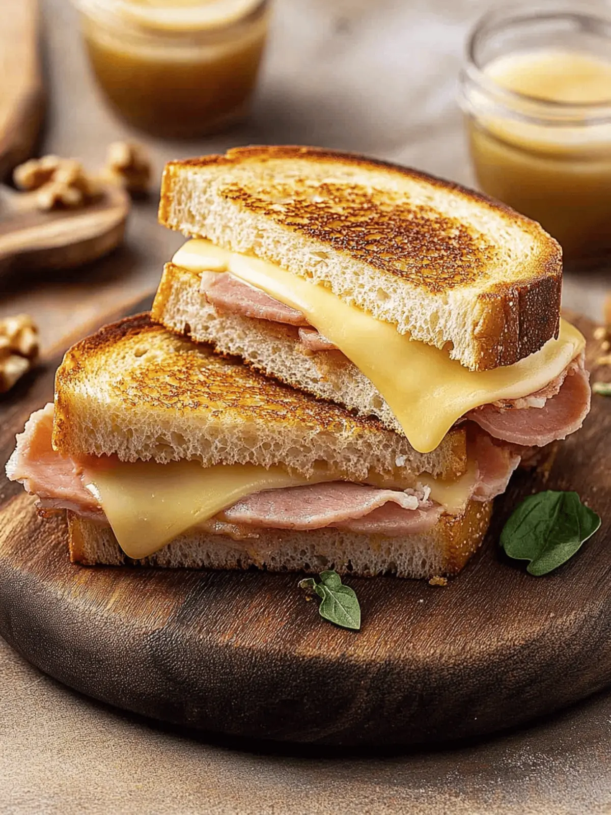 Protein-Toast mit Quark, Mozzarella und Schinken