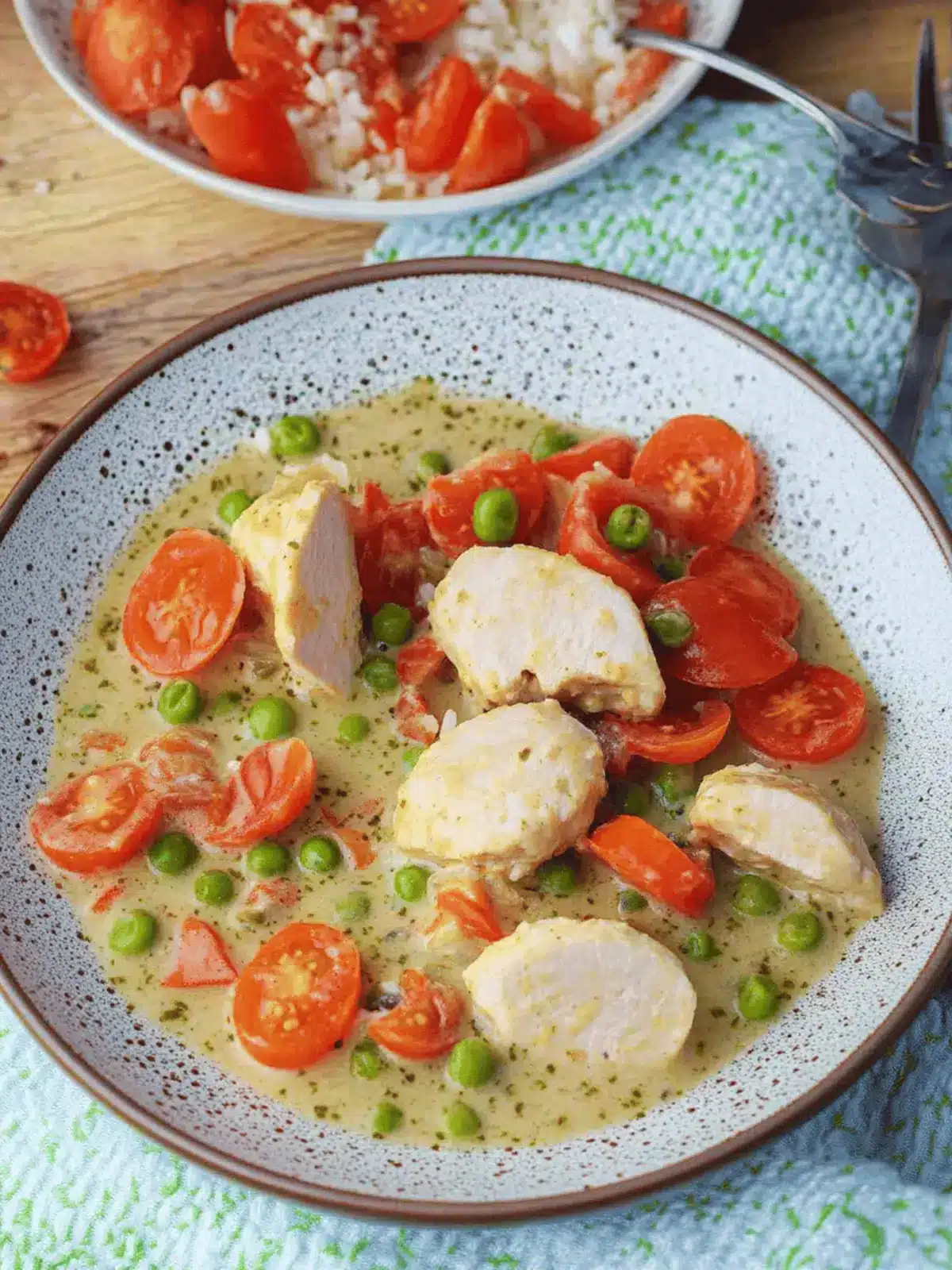 Schnelle Hähnchenpfanne mit Senfsauce für Genießer 3 Quick chicken skillet with mustard sauce
