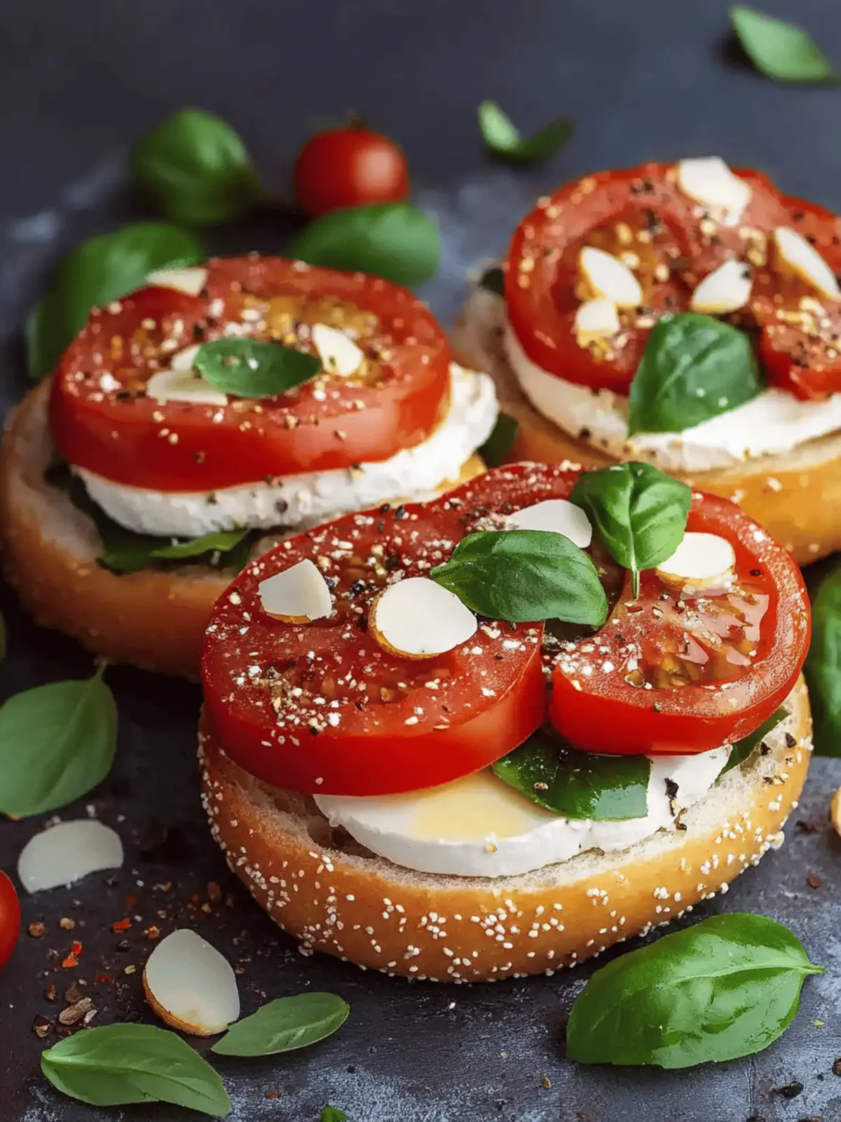 Tomaten-Mozzarella-Bagel