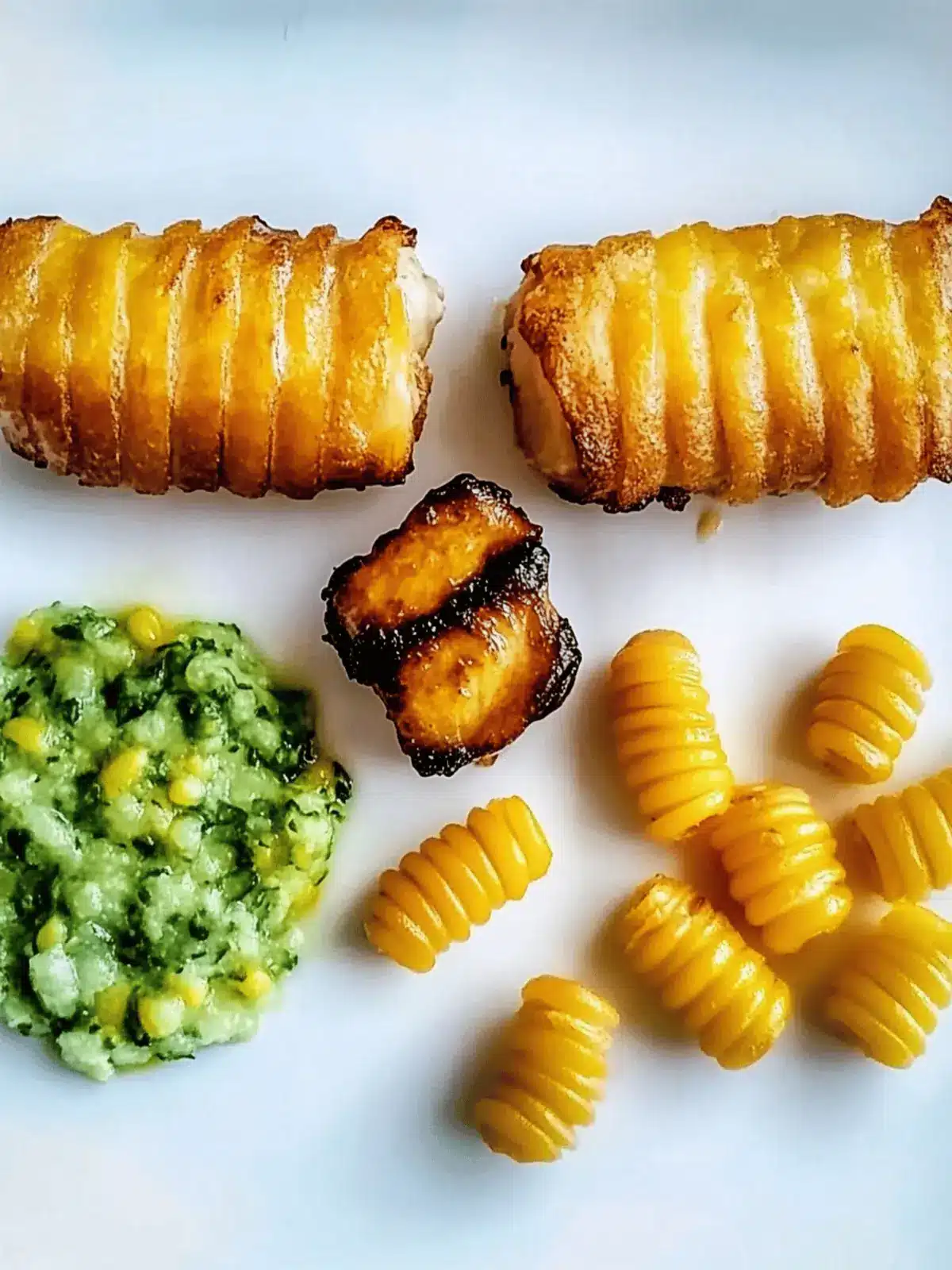 Honey-glazed chicken breast with bacon from the air fryer