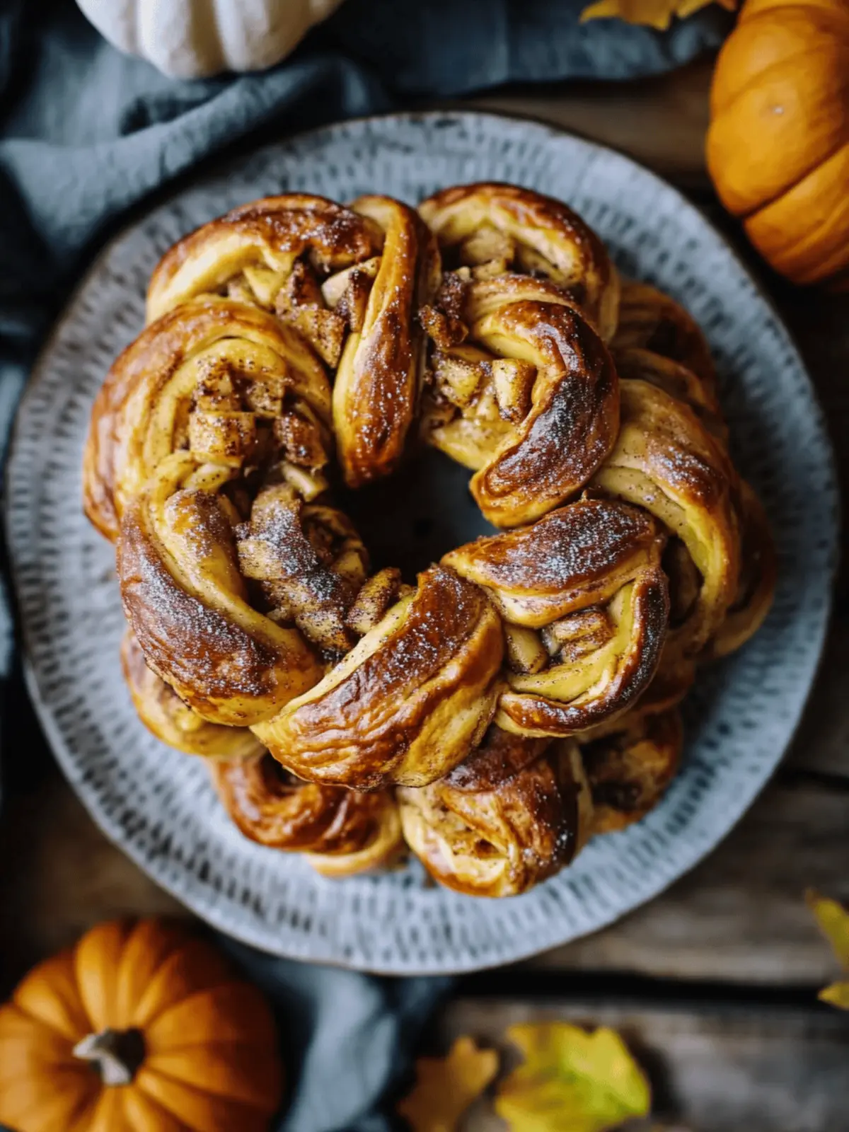 Kürbis-Zimtkringel mit Bratapfelfüllung für den Herbst 4 Kürbis-Zimtkringel mit Bratapfelfüllung