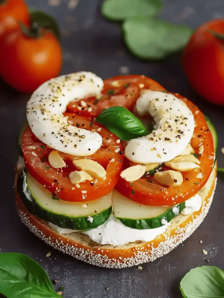 Tomaten-Mozzarella-Bagel