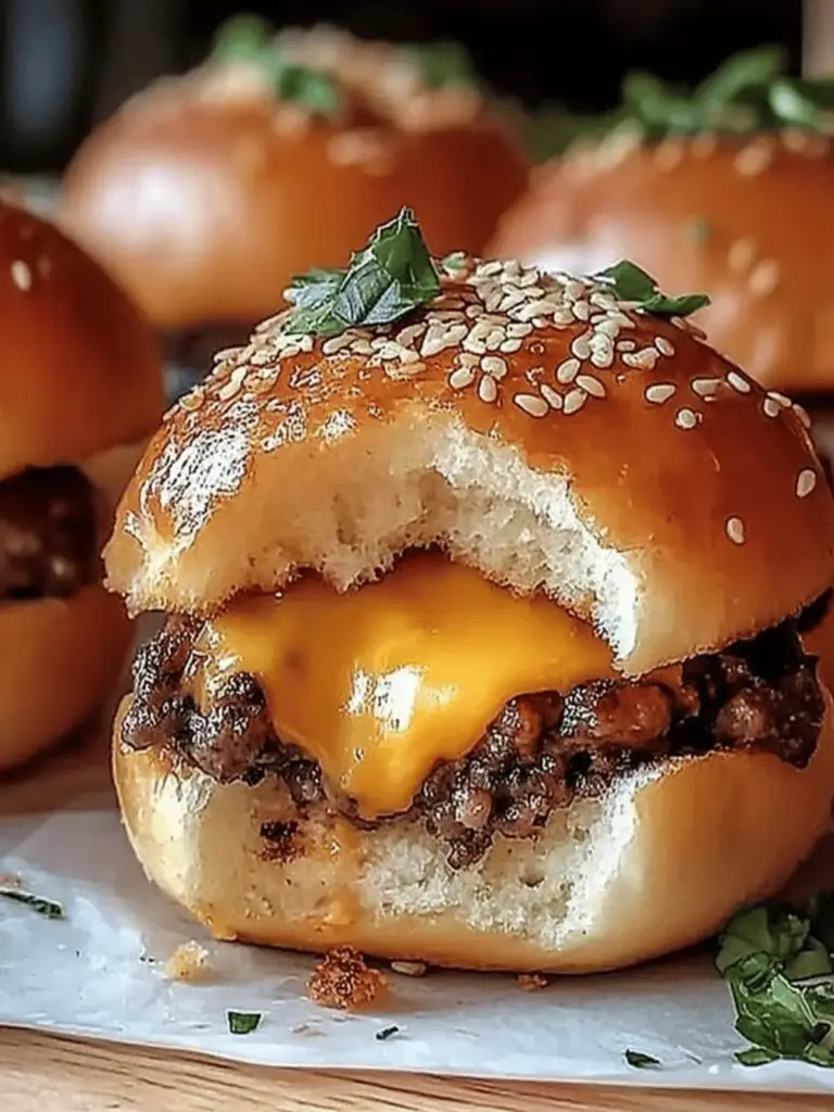 Knoblauch Parmesan Cheeseburger Bomben