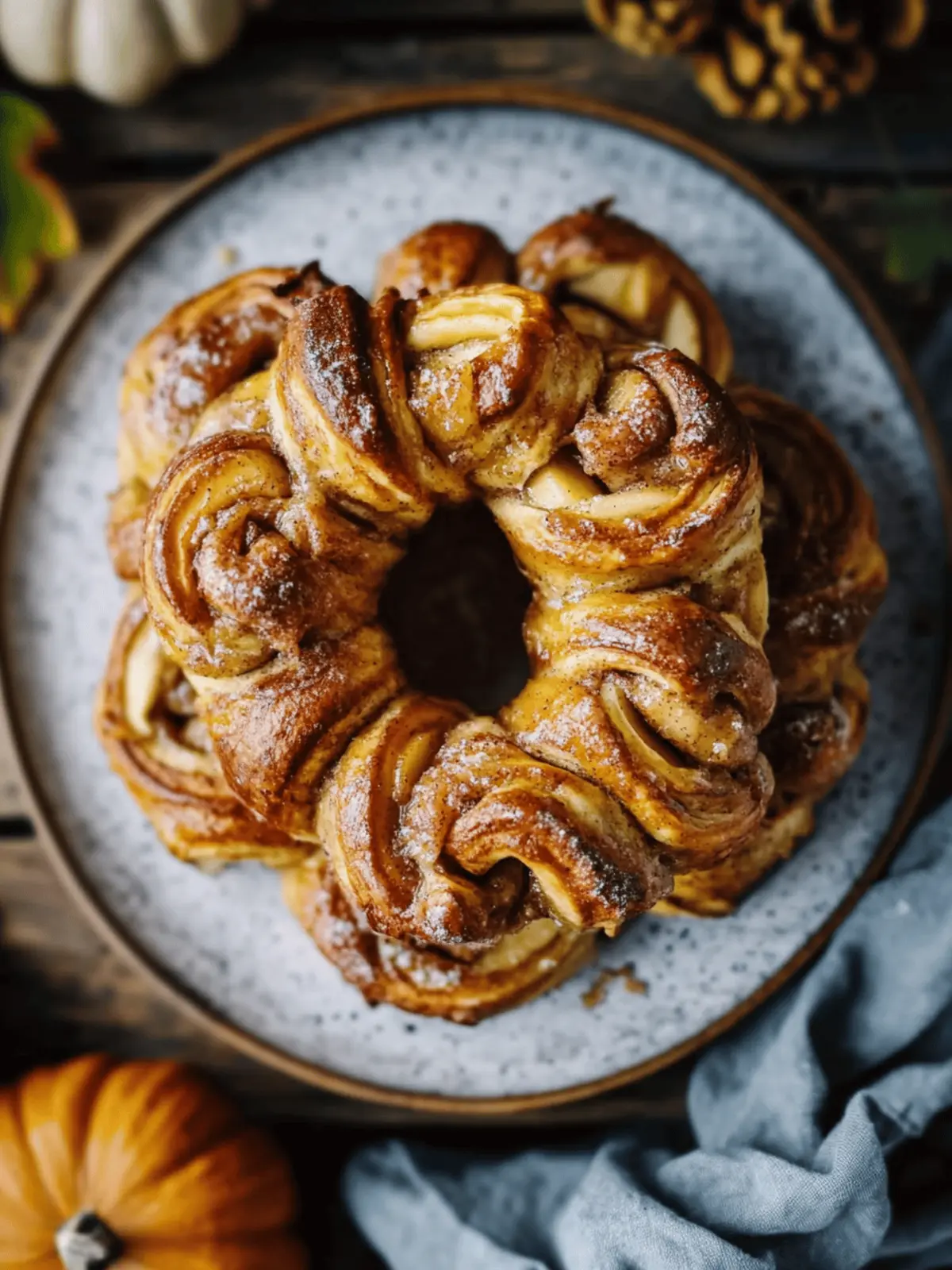 Kürbis-Zimtkringel mit Bratapfelfüllung für den Herbst 5 Kürbis-Zimtkringel mit Bratapfelfüllung