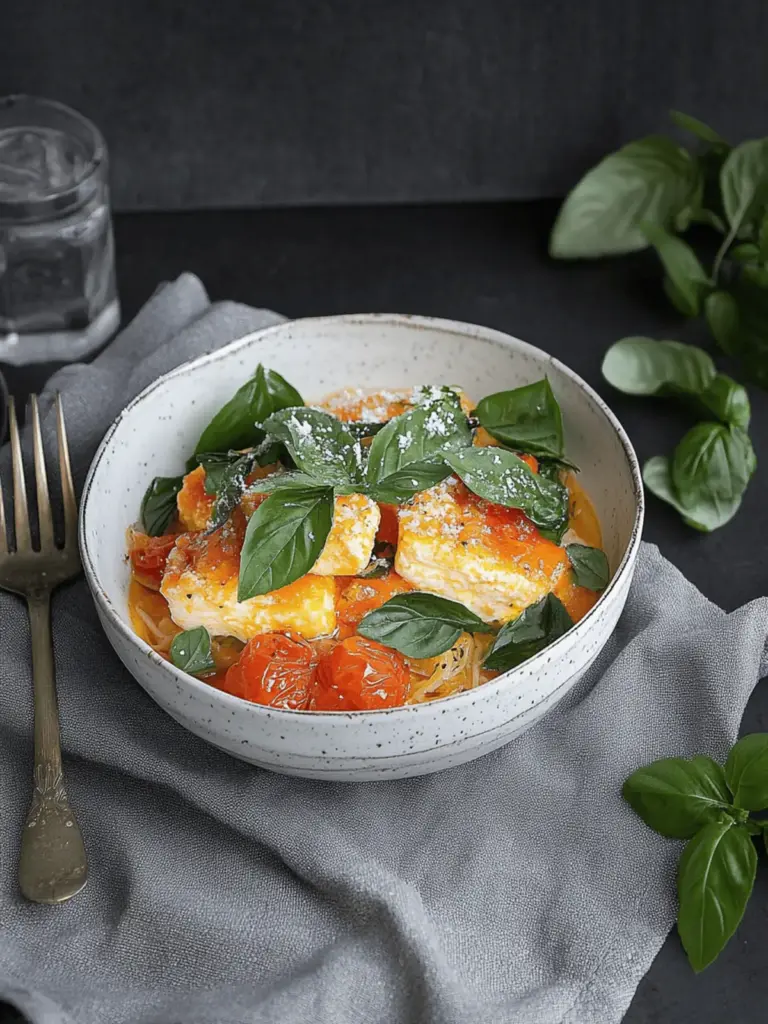 Pasta mit Hähnchen in Butter-Tomaten-Sauce