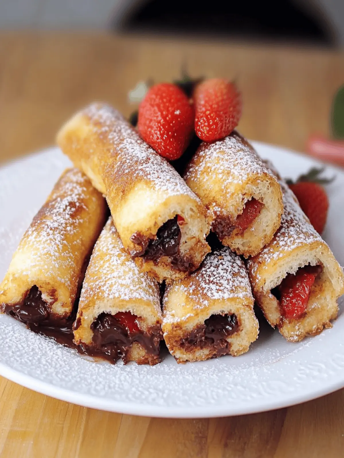 Nutella Französisch Toast Rollen für süße Frühstücksmomente 4 Nutella Französisch Toast Rollen