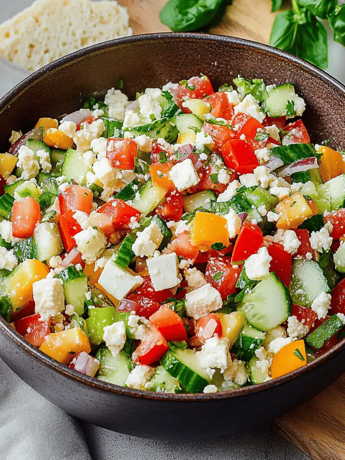 Mediterraner Salat zum Grillen