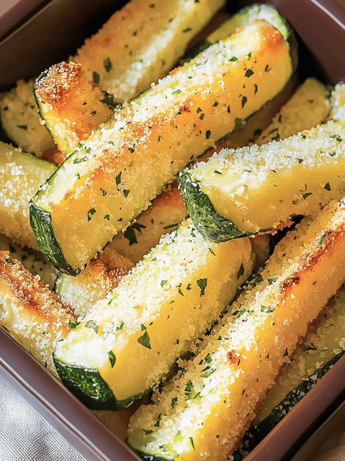 Ofengebackene Zucchini Pommes