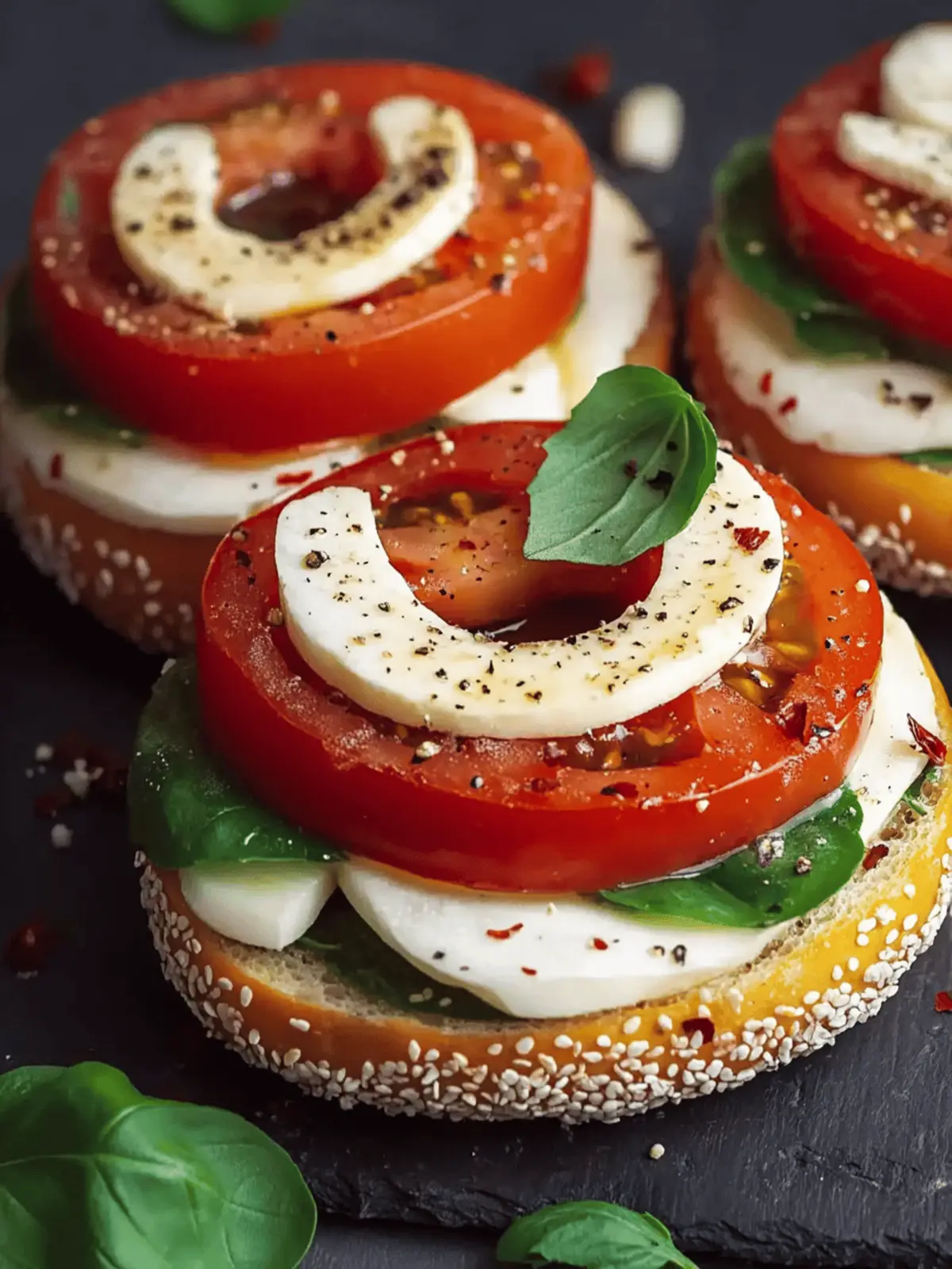 Tomaten-Mozzarella-Bagel