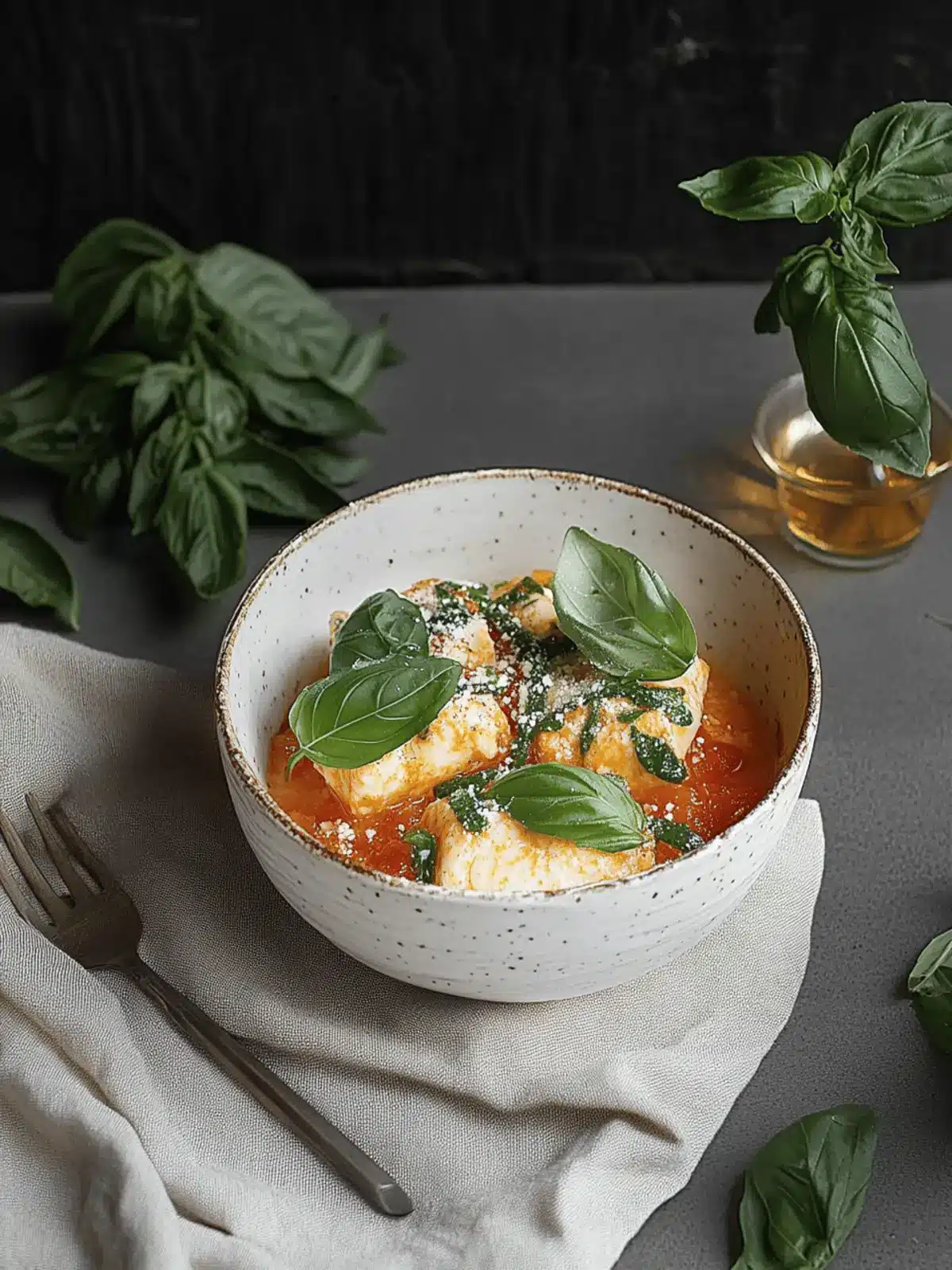Pasta mit Hähnchen in Butter-Tomaten-Sauce