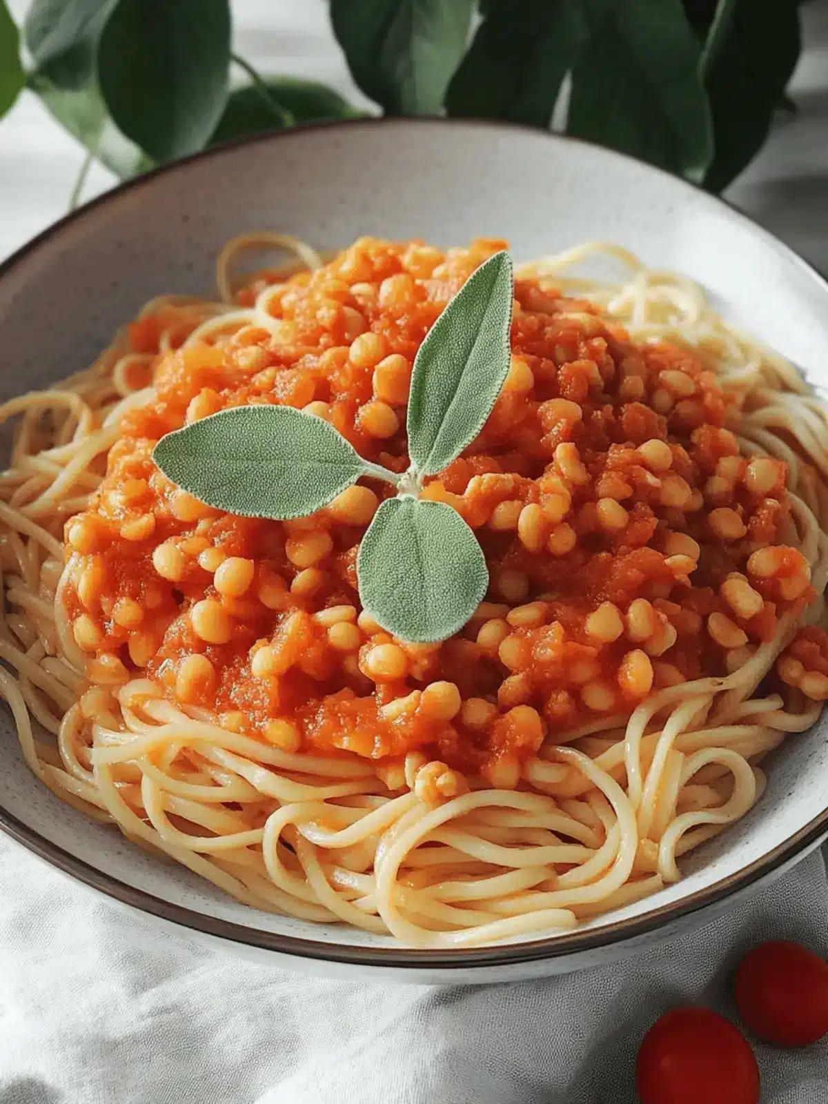 Rote Linsen-Bolognese