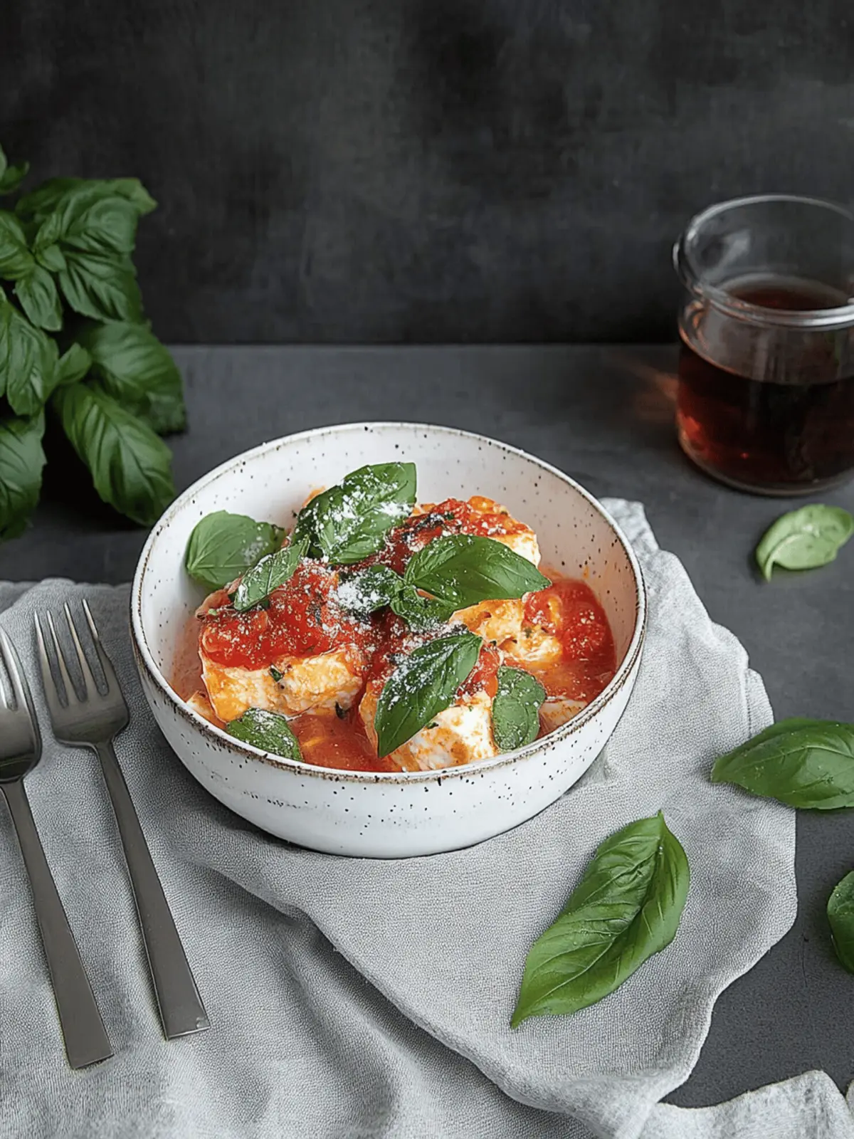 Pasta mit Hähnchen in Butter-Tomaten-Sauce