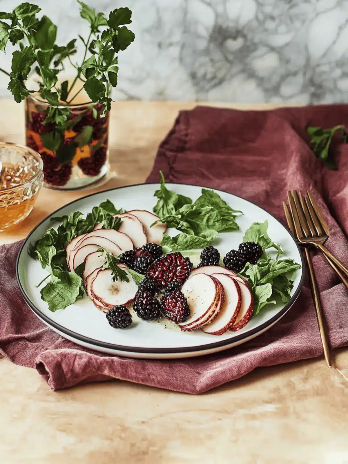 Grillle zartes Hähnchenbrustfilet in Brombeersoße 2 Grilled chicken breast fillet in blackberry balsamic sauce