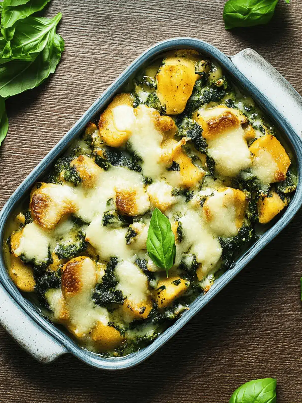 Gnocchi-Spinat-Auflauf mit Hähnchen und Curry