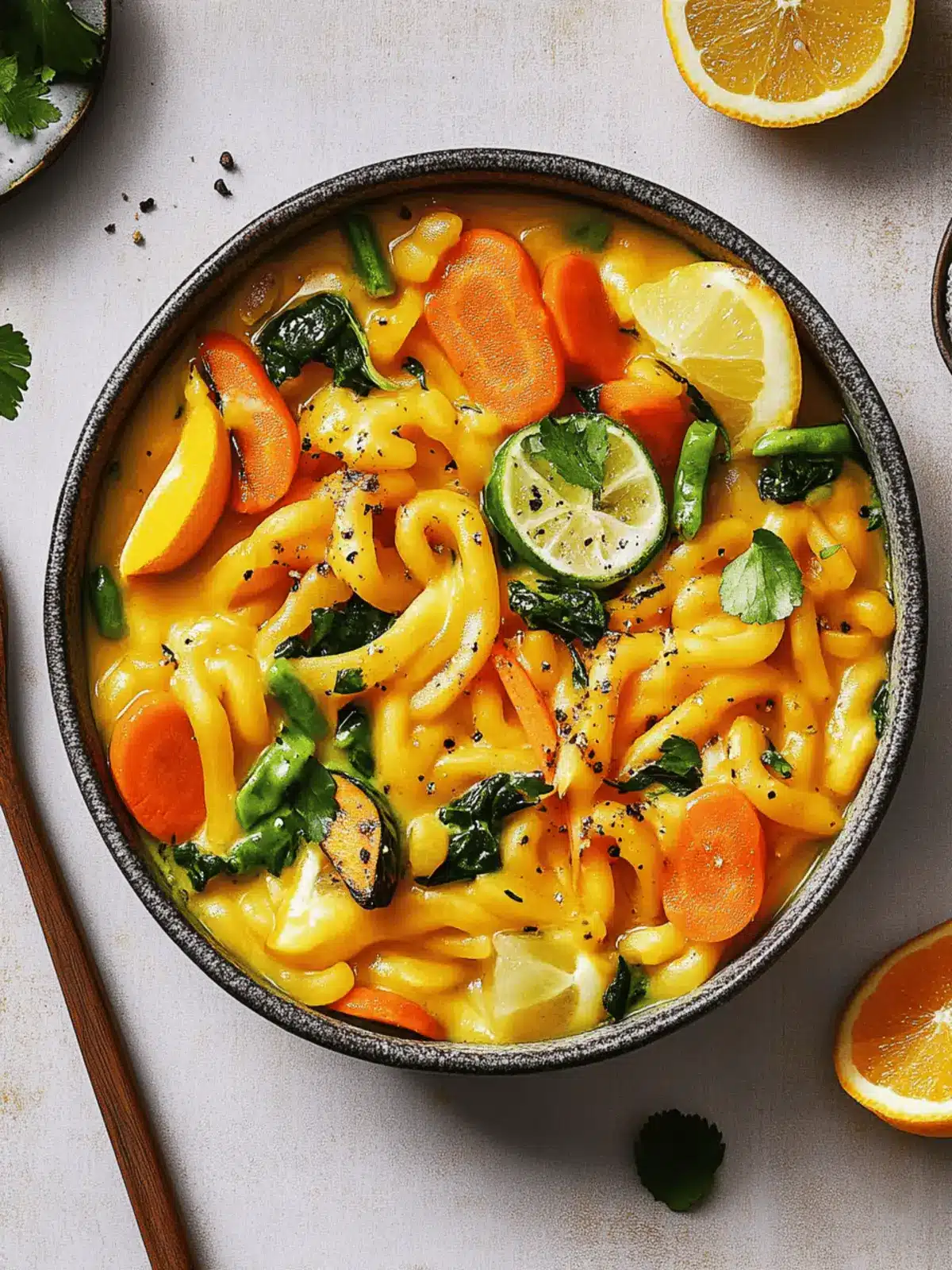 Cremiges Kürbis-Curry-Udon