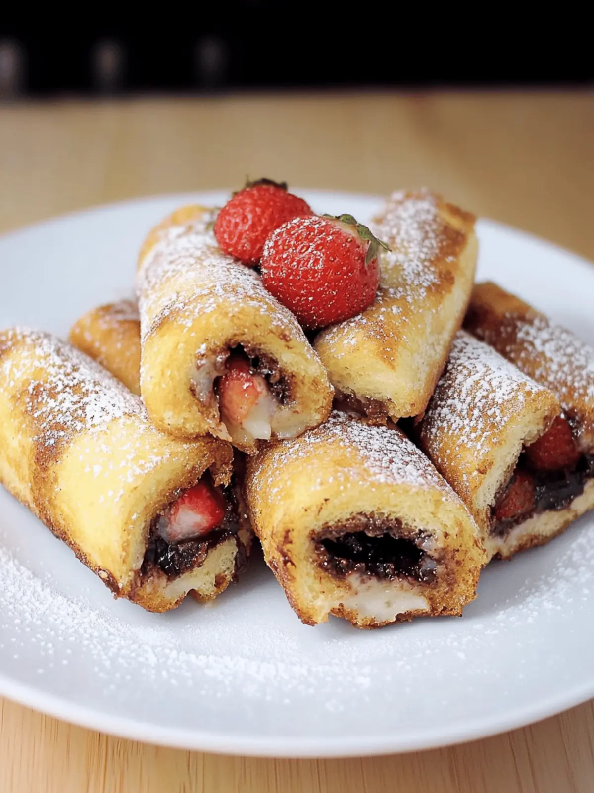 Nutella Französisch Toast Rollen für süße Frühstücksmomente 2 Nutella Französisch Toast Rollen