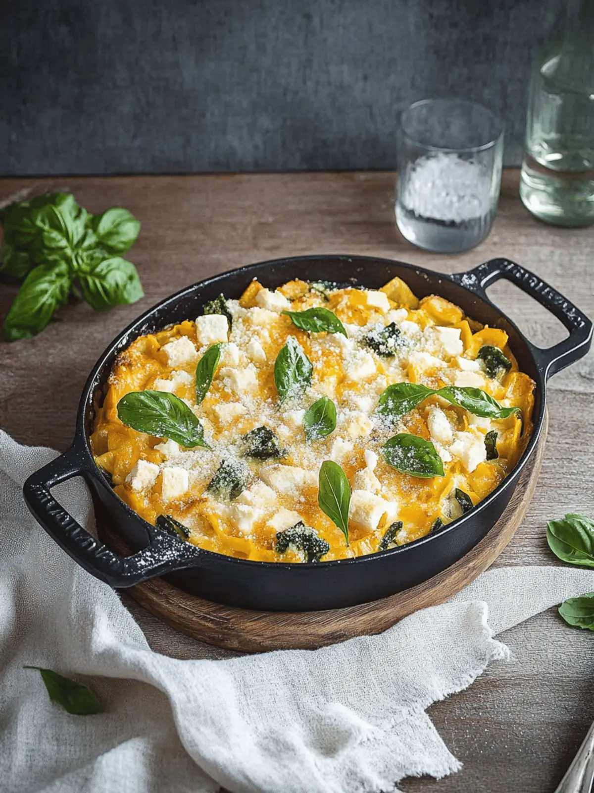 Cremiger Nudel-Kürbis-Auflauf