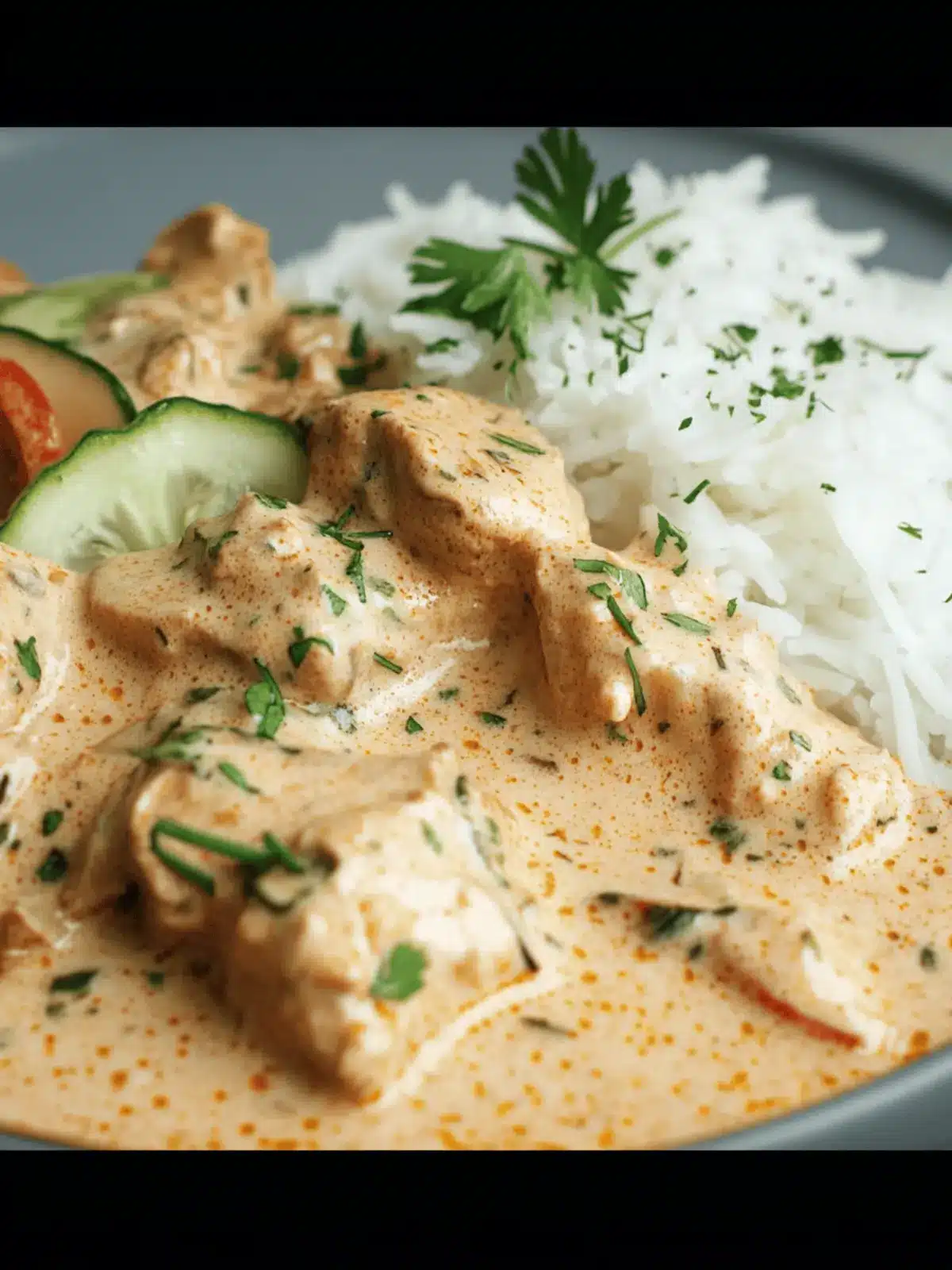 Einfaches Hähnchen Gyros in cremiger Schmand Soße 2 Simple chicken gyros in creamy sour cream sauce