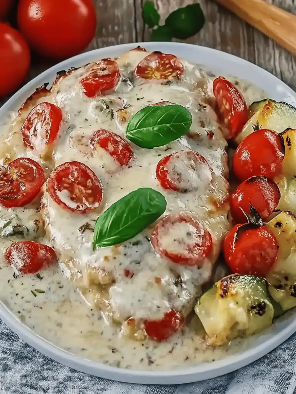 Überbackene Hähnchenbrust mit cremiger Käsekruste 3 Überbackene Hähnchenbrust