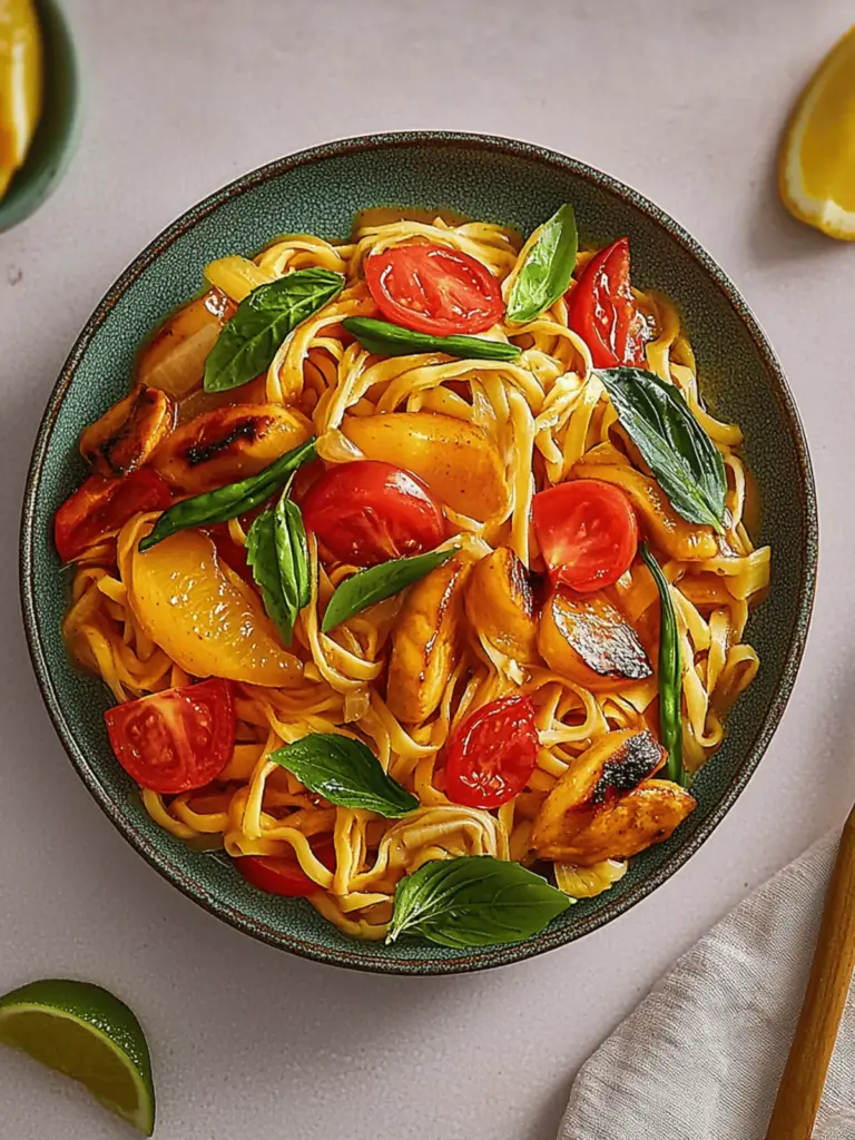 Hähnchen Teriyaki Nudeln