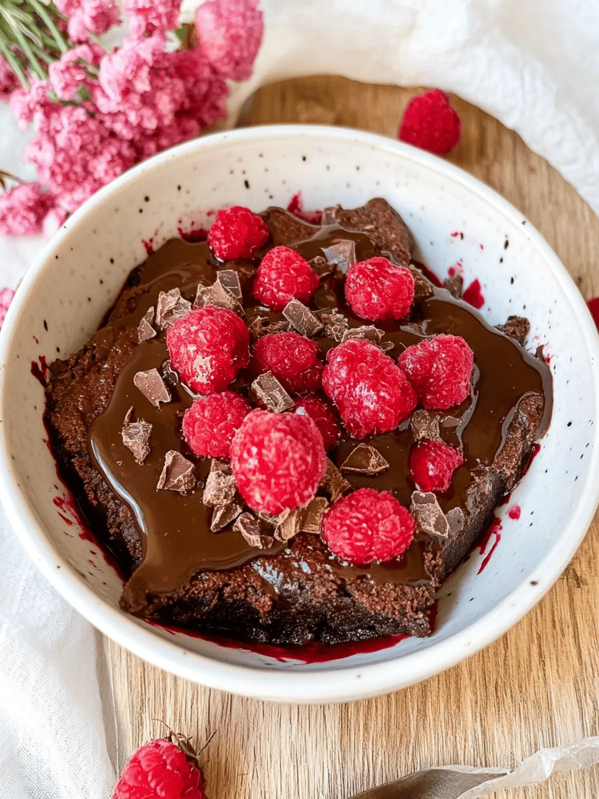 Vegane gebackene Haferflocken mit Himbeeren