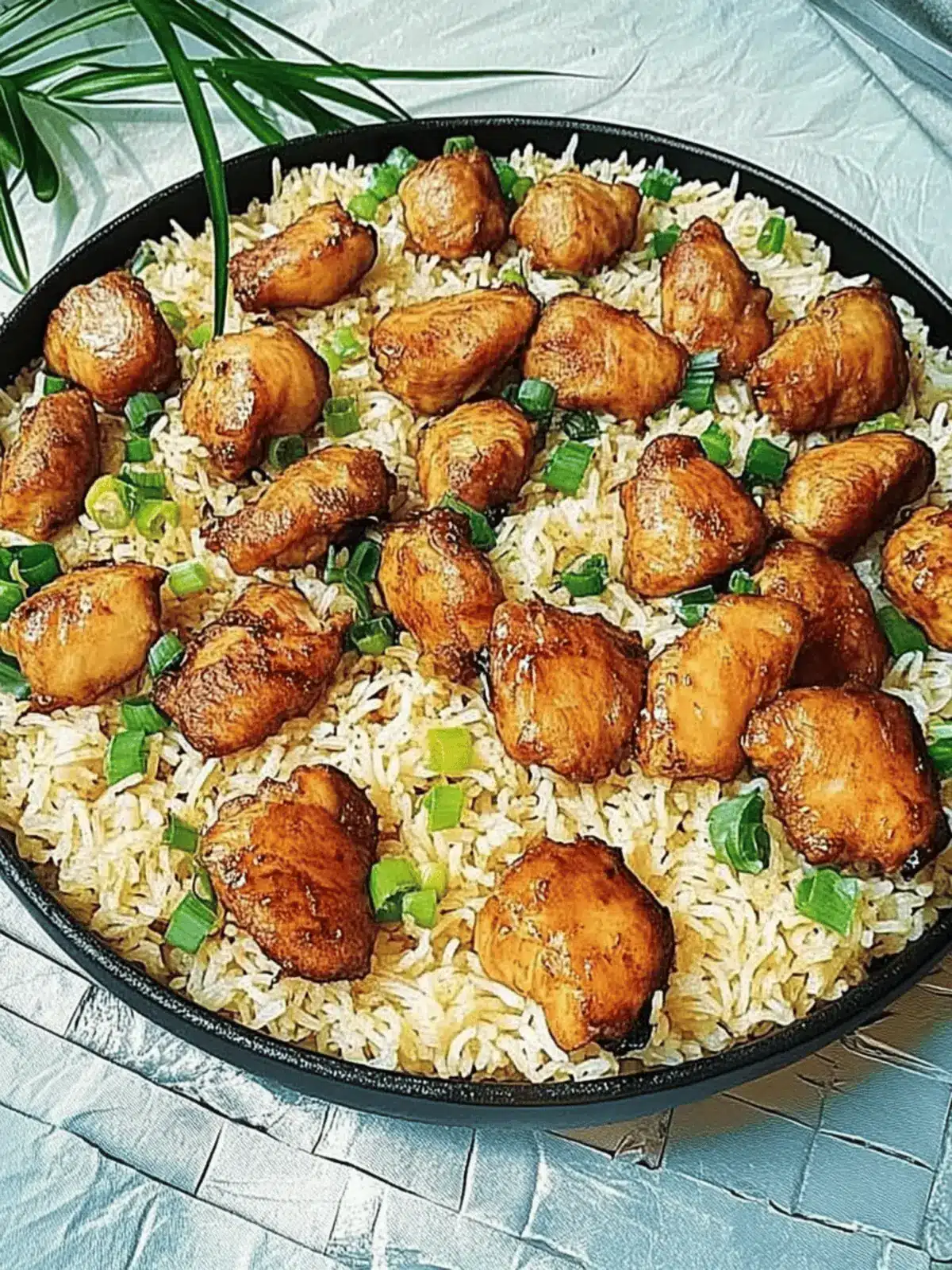 Creamy herb chicken with basmati rice enjoy