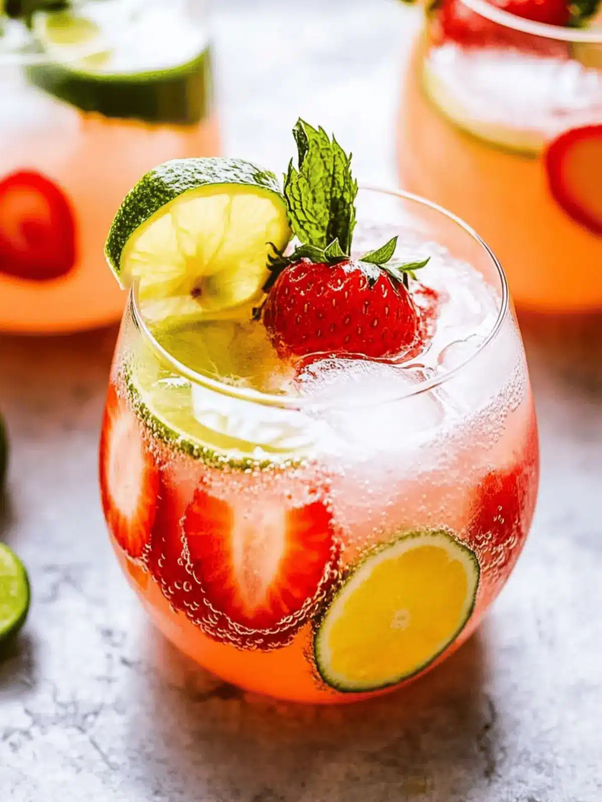 Erdbeer Limette Wodka Smash