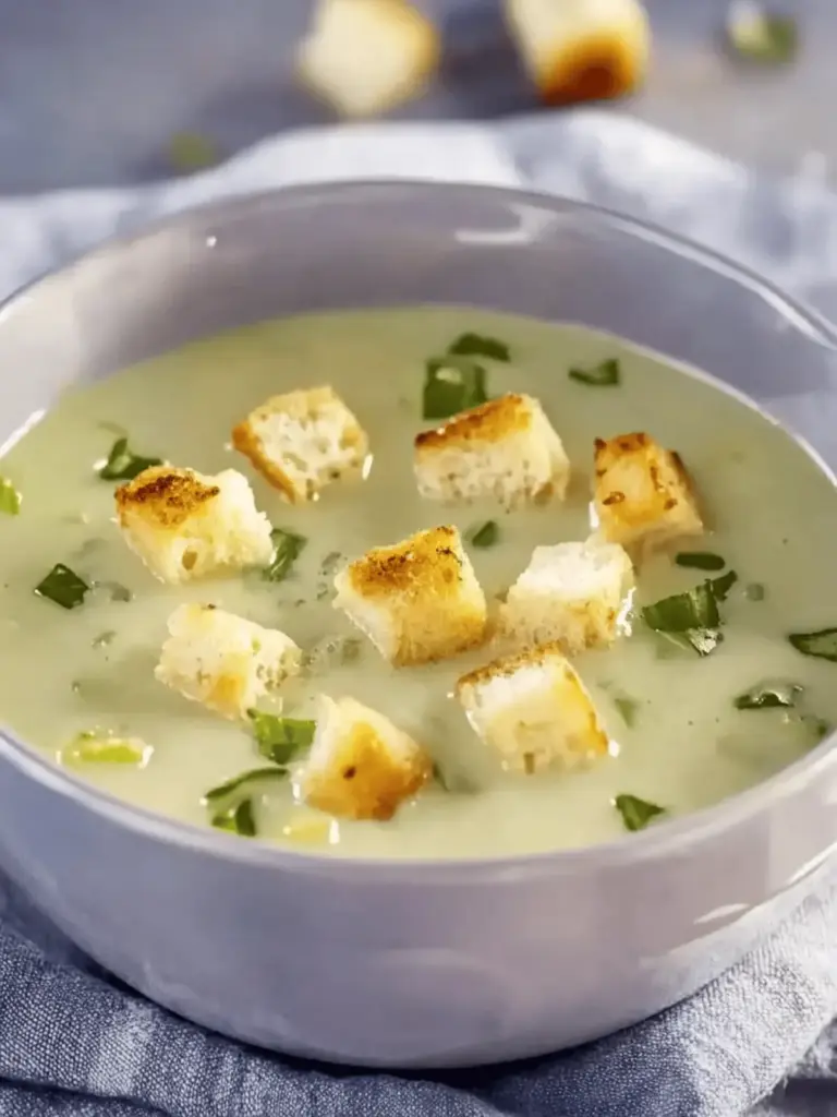 Zucchini-Frühlingszwiebel-Suppe