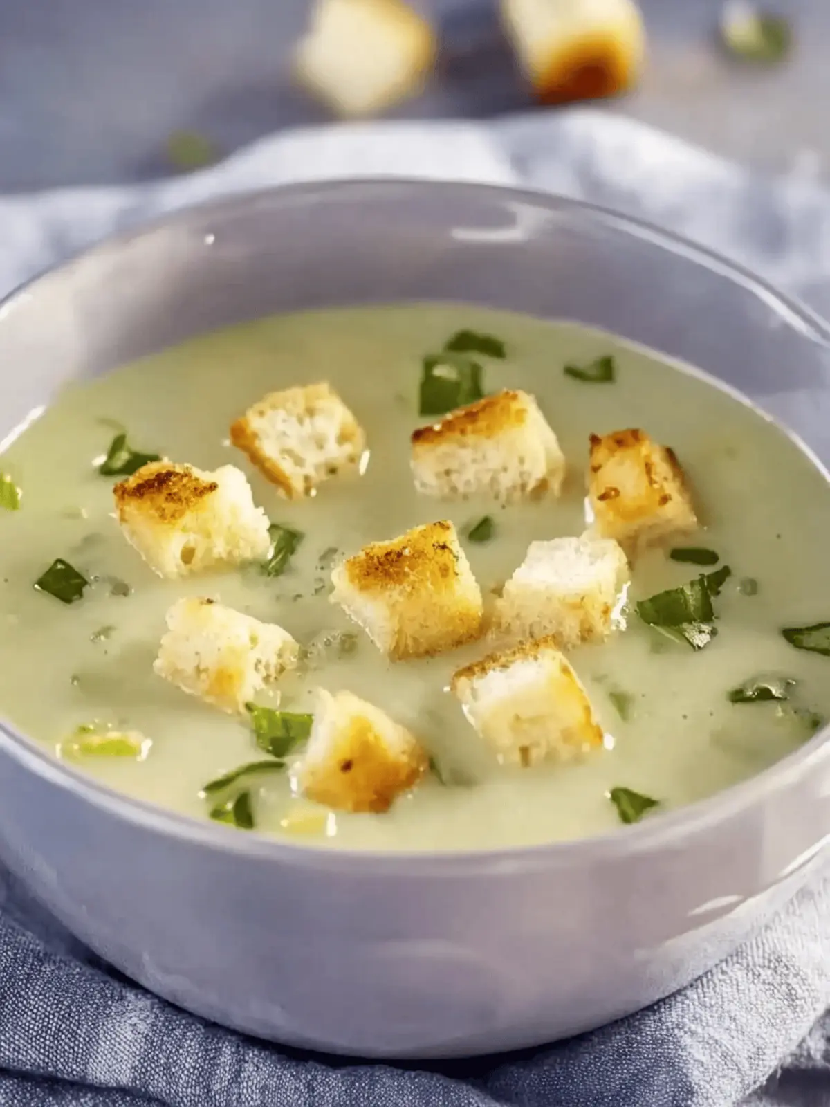 Zucchini-Frühlingszwiebel-Suppe