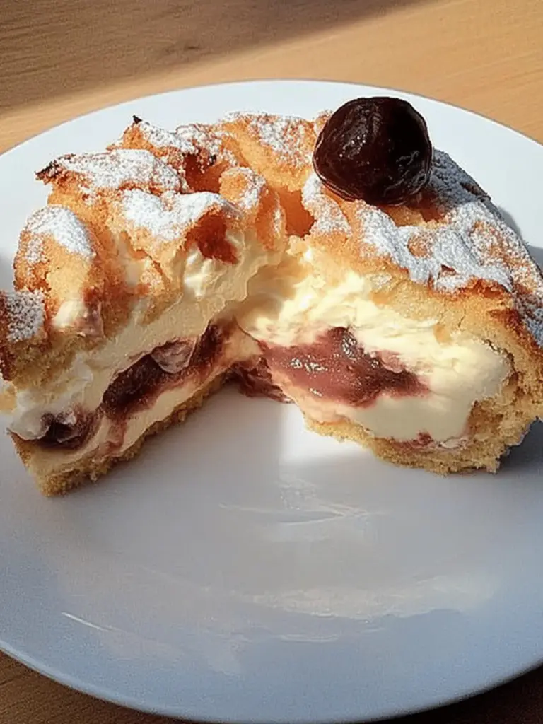 Zwetschgen-Käsekuchen mit Mandelstreuseln
