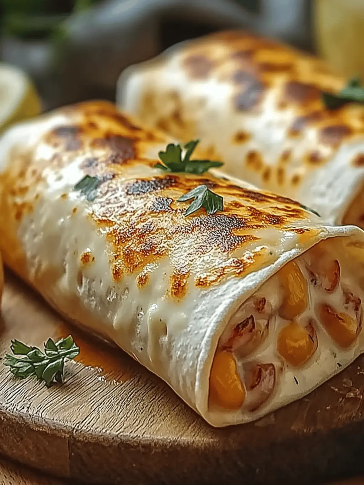 Käse-Geschmack Hühnchen Wraps