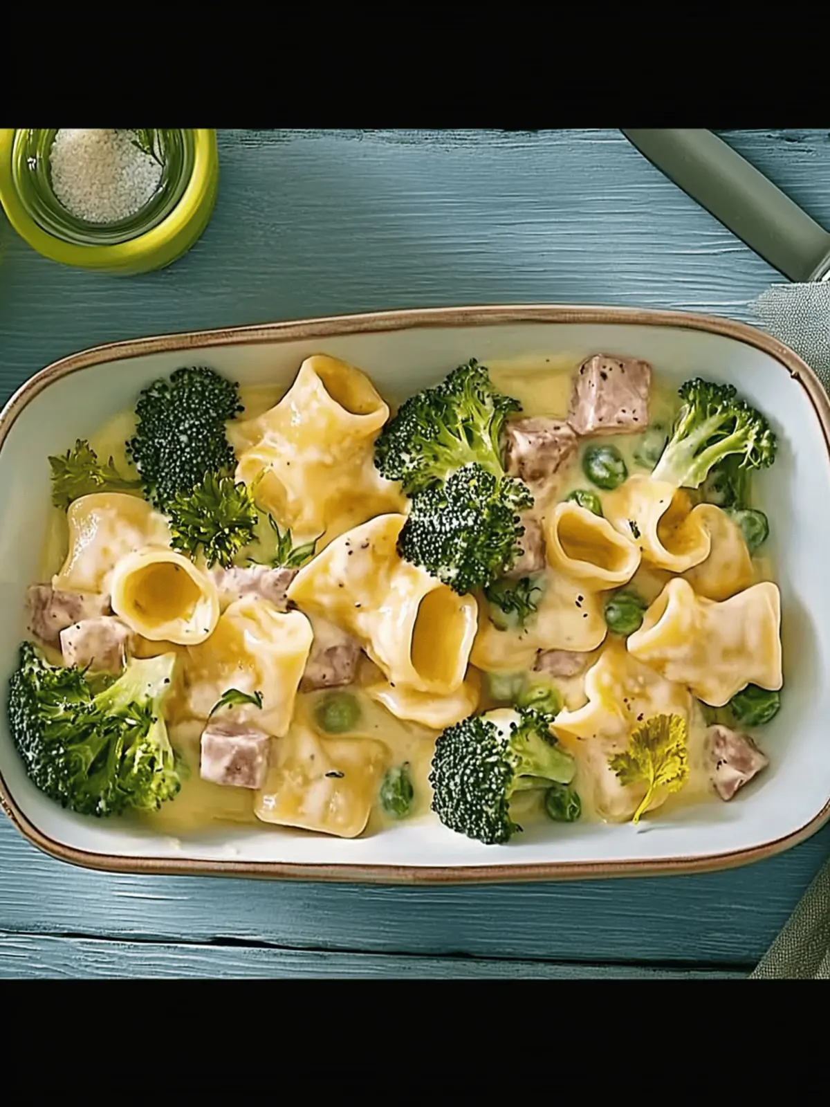 Tortellini mit Brokkoli in cremiger Sauce 4 Tortellini with broccoli cream sauce