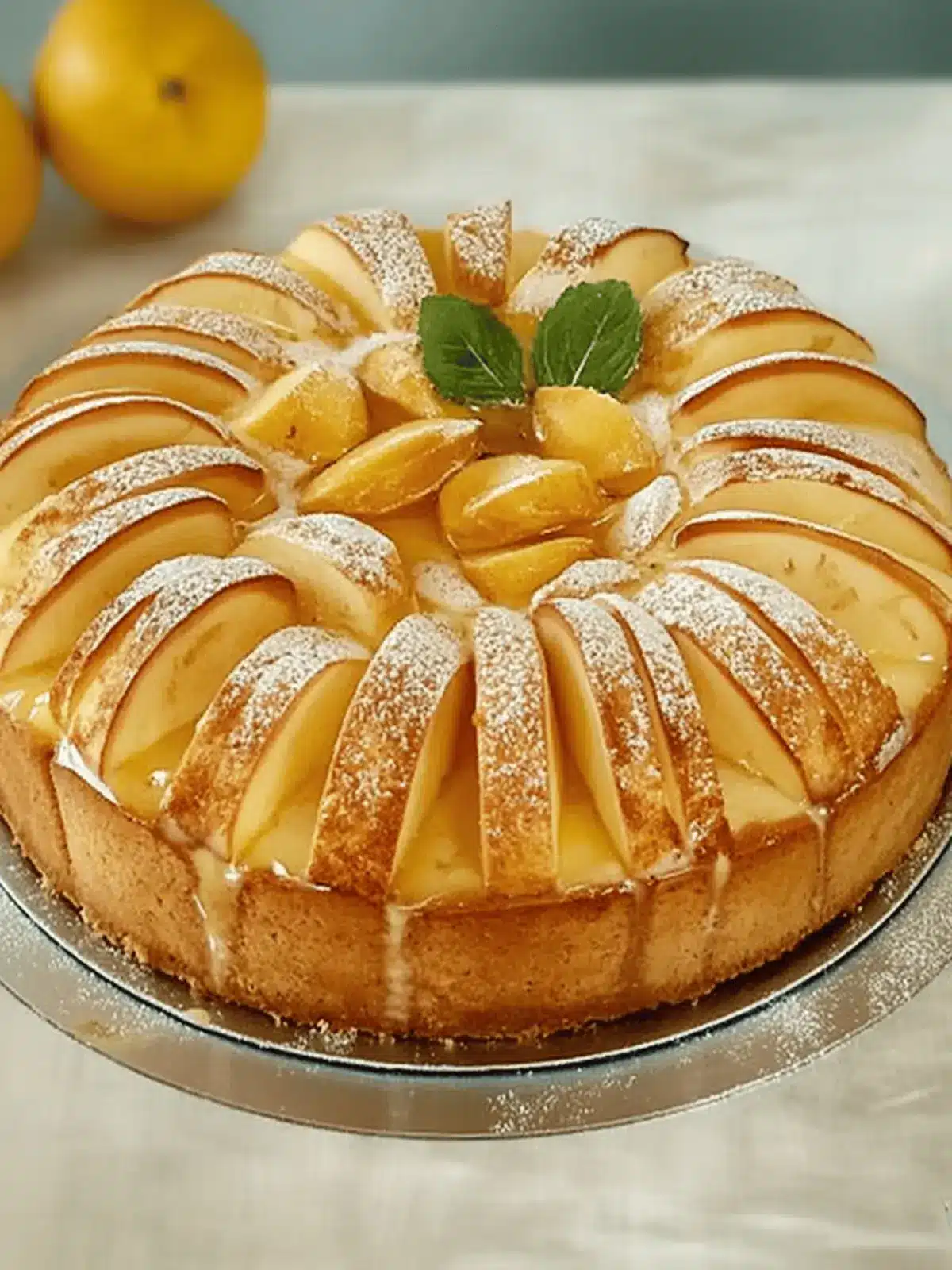 Blitz-Apfel-Mandel-Kuchen mit Punschguss leicht gemacht 3 Blitz - Apfel - Mandel - Kuchen mit Punschguss