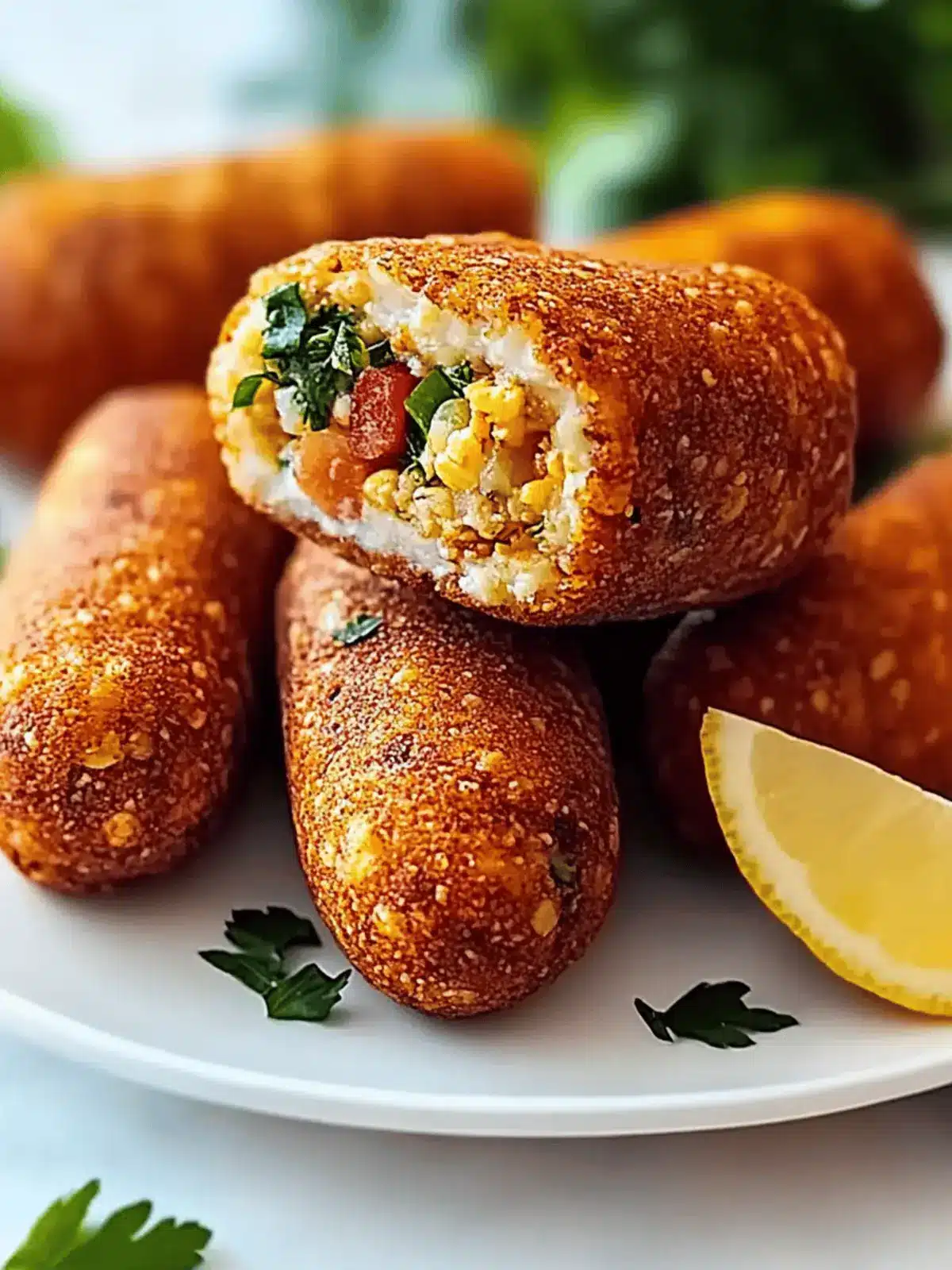 Crispy lentil croquettes from the air fryer