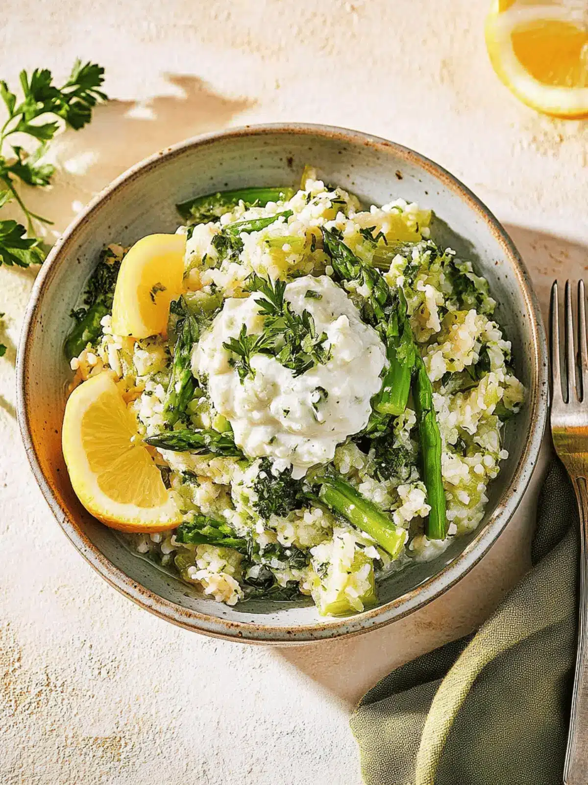 Risotto Verde mit Burrata