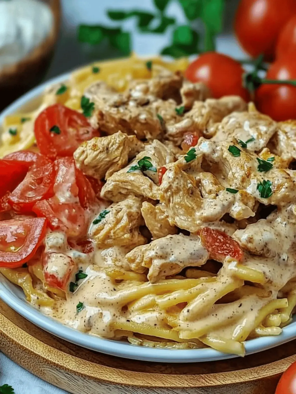 Simple chicken gyros in creamy sour cream sauce