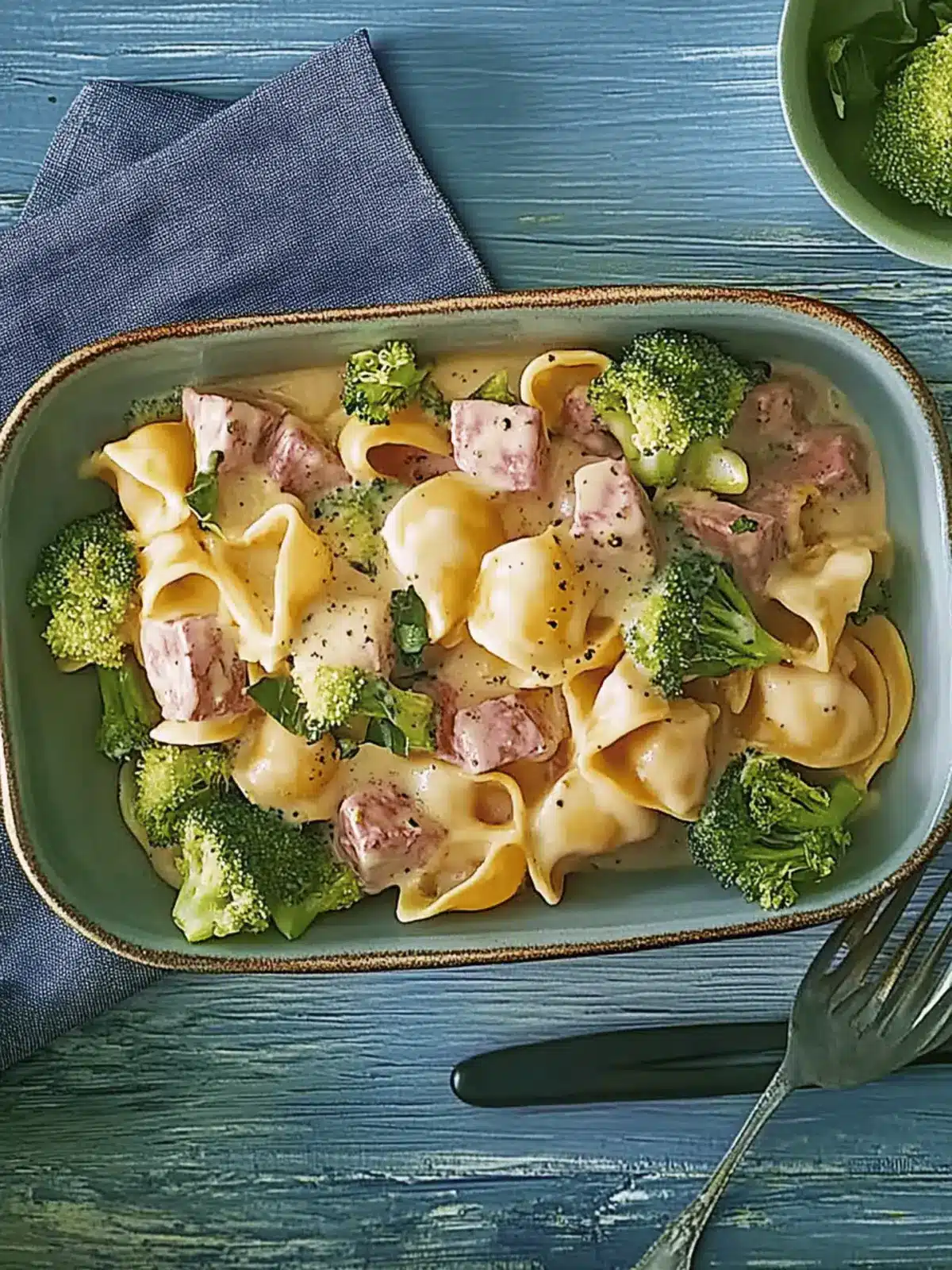 Tortellini mit Brokkoli in cremiger Sauce 2 Tortellini with broccoli cream sauce