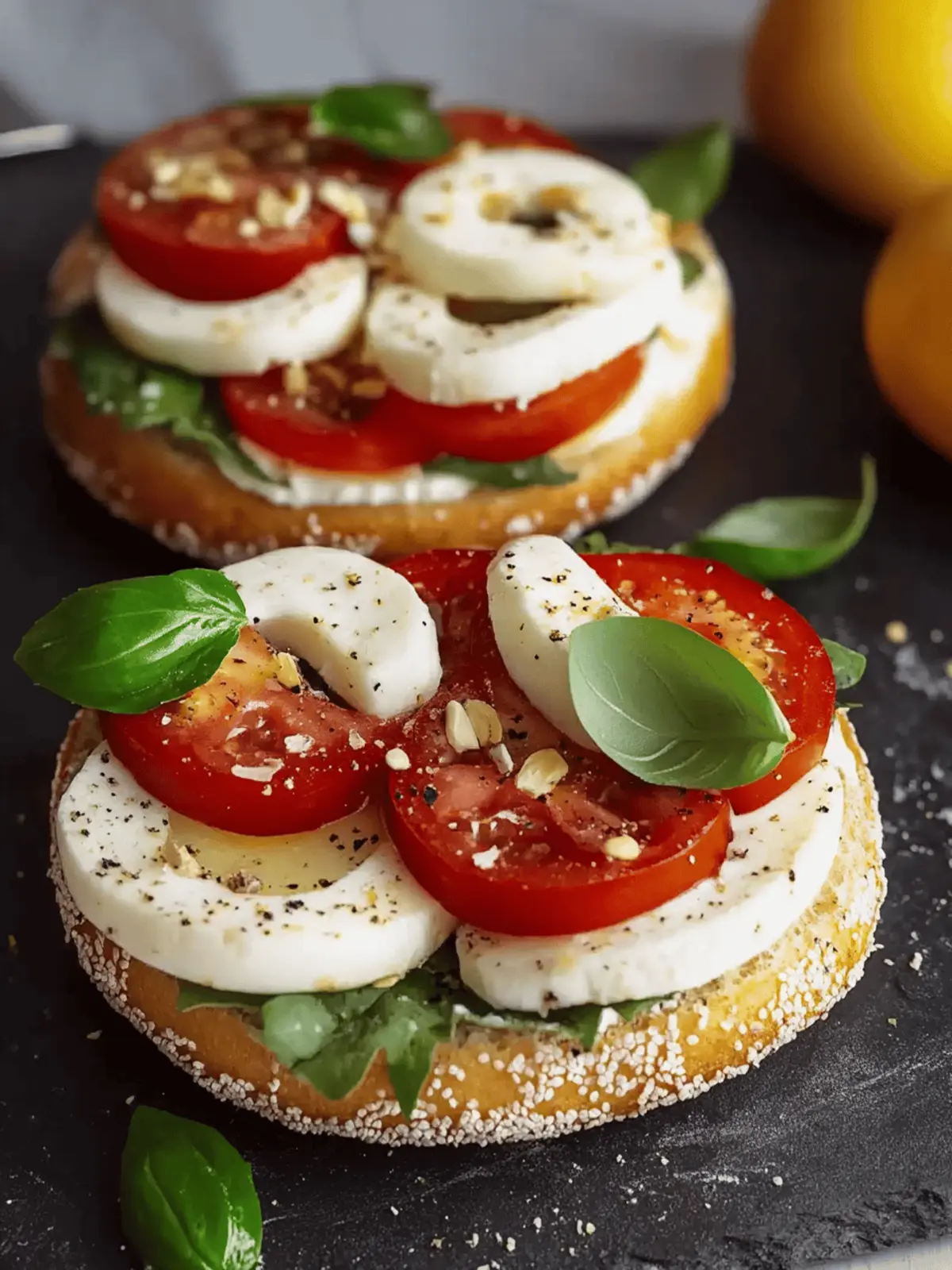 Tomaten-Mozzarella-Bagel