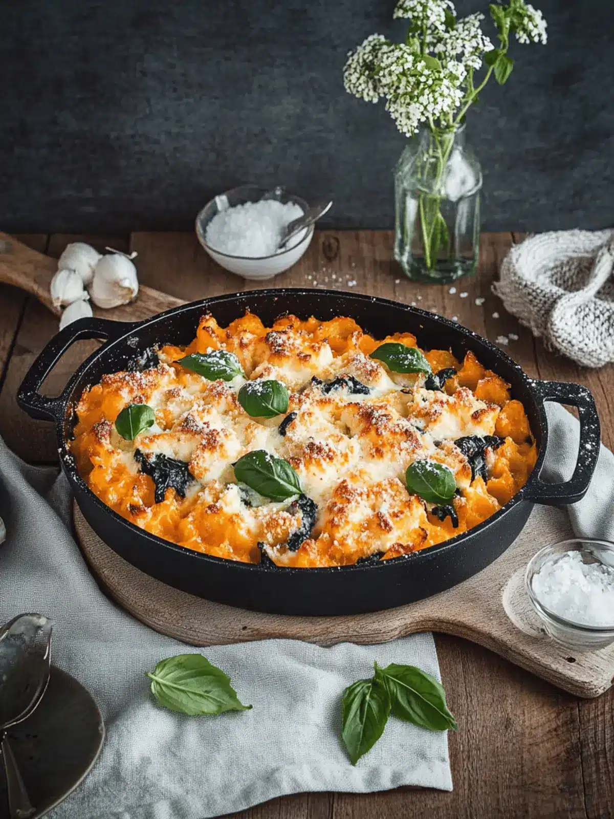 Cremiger Nudel-Kürbis-Auflauf