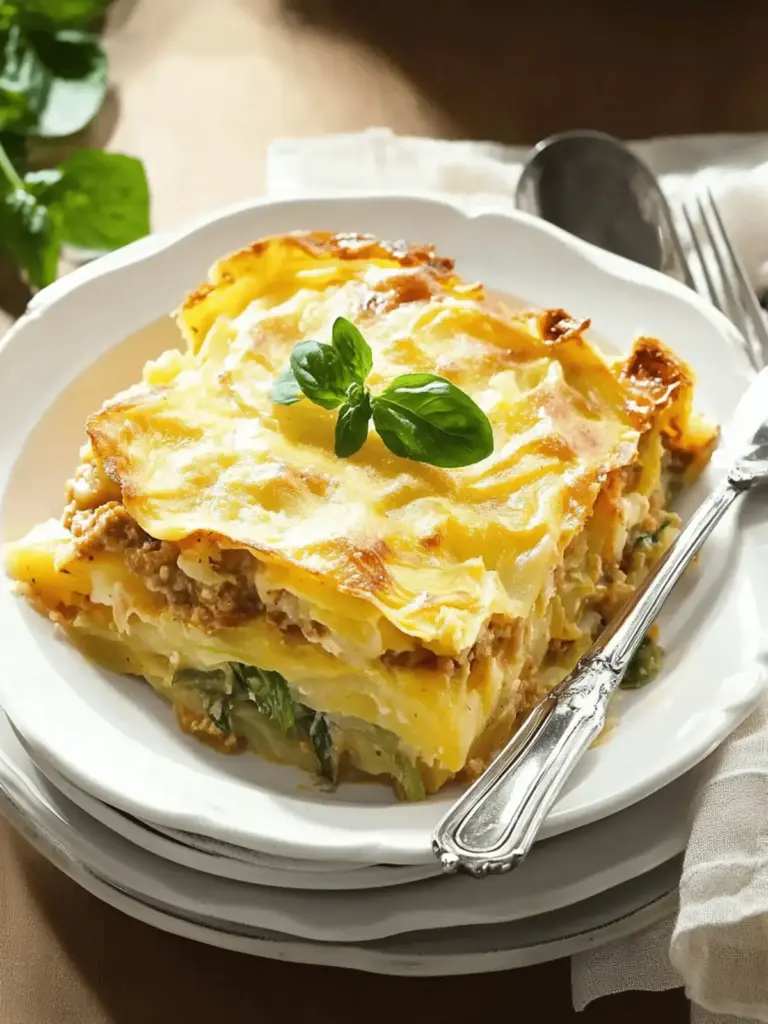 Potato minced meat casserole with savoy cabbage