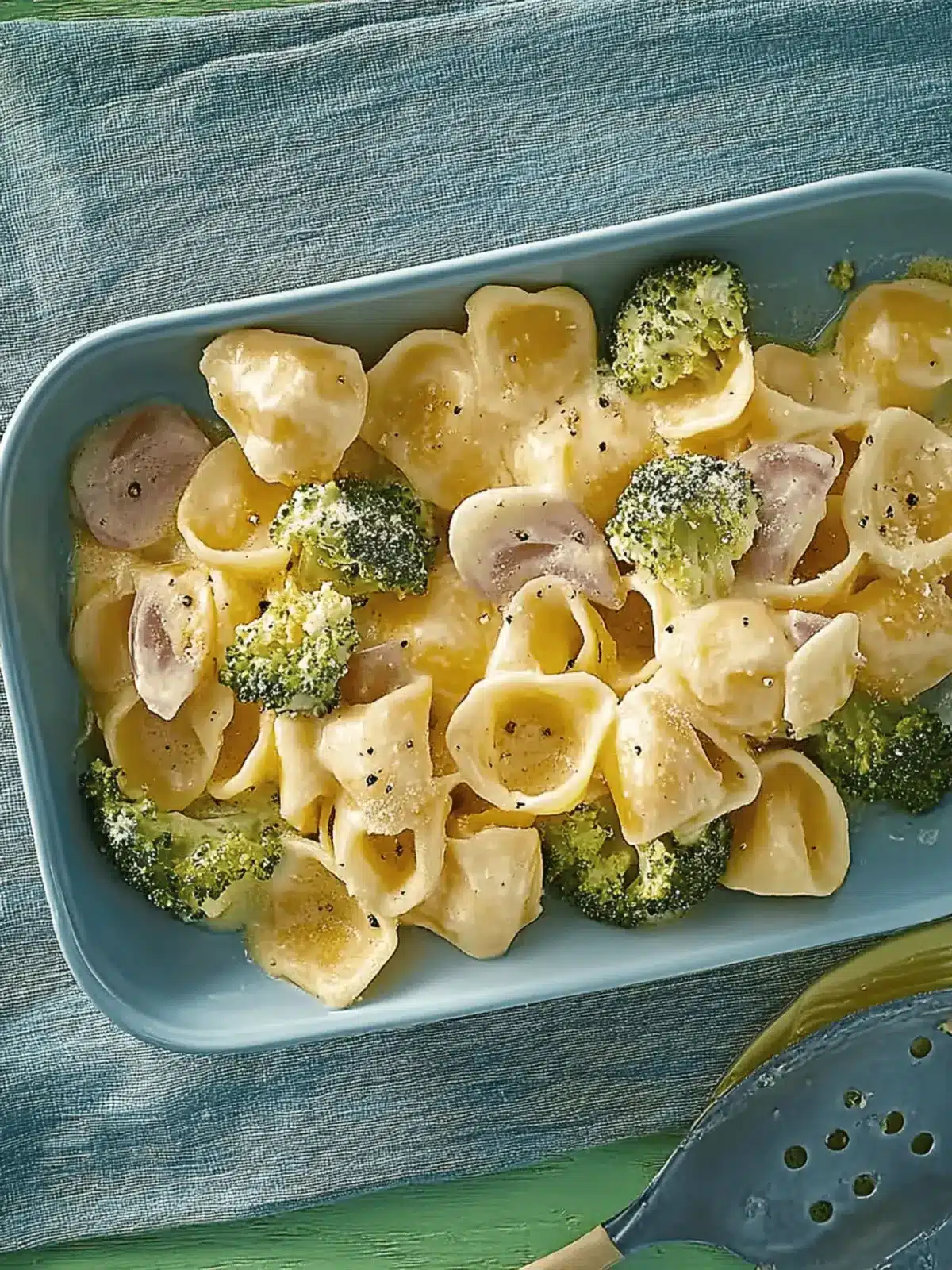 Tortellini mit Brokkoli in cremiger Sauce 3 Tortellini with broccoli cream sauce