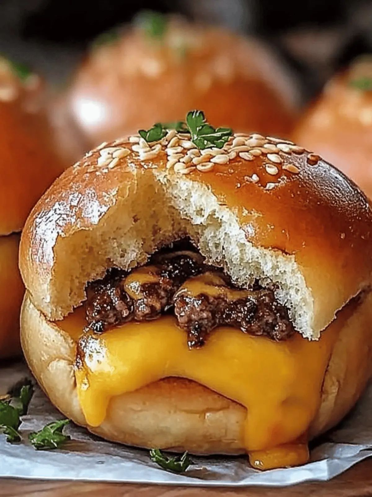 Knoblauch Parmesan Cheeseburger Bomben