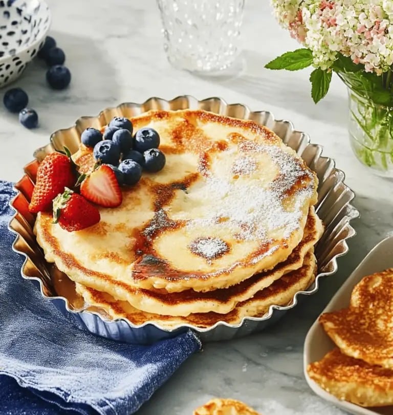 Vegane Pfannkuchen mit Beeren und Zuckerrübensirup