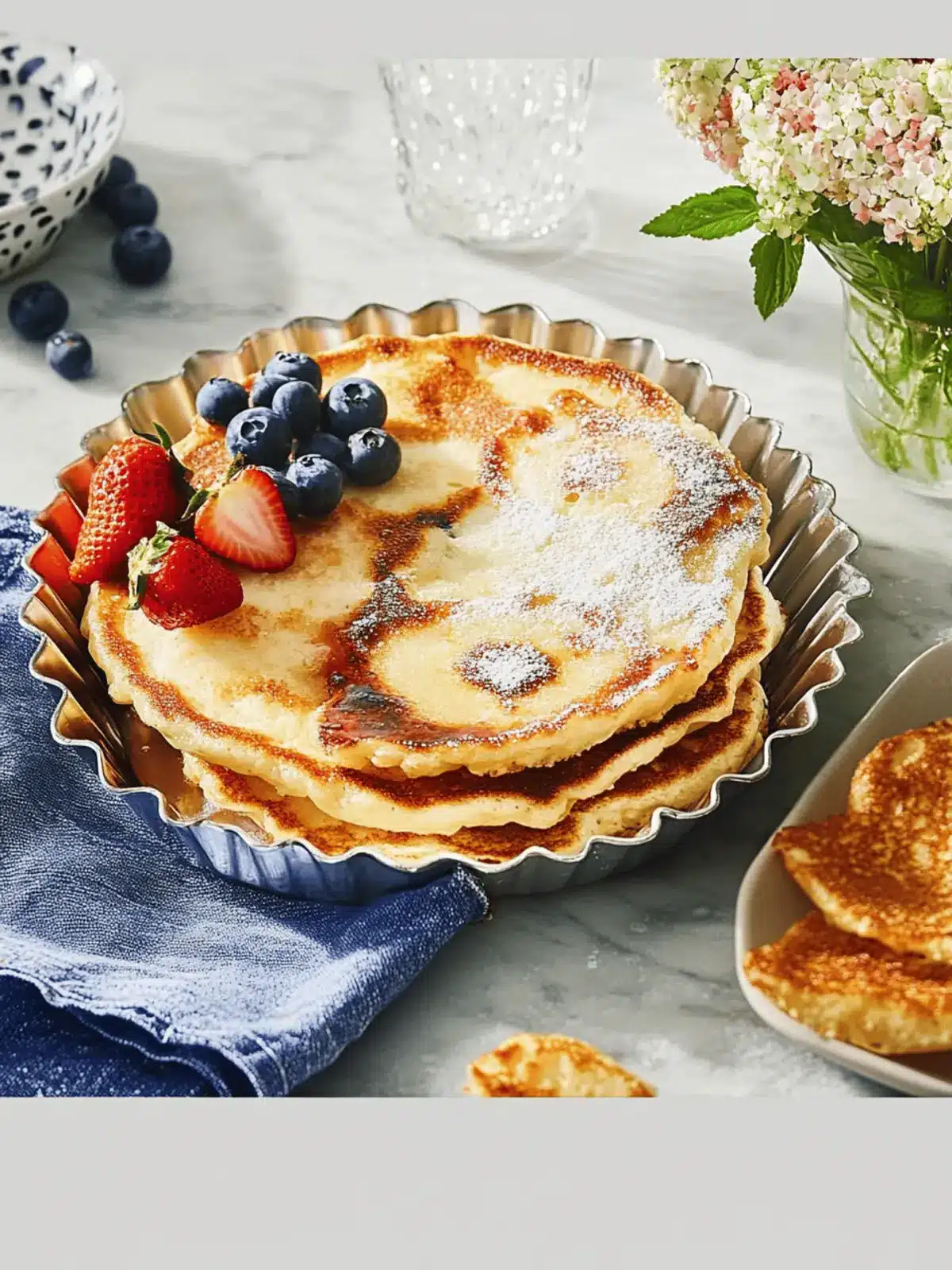 Vegane Pfannkuchen mit Beeren und Zuckerrübensirup